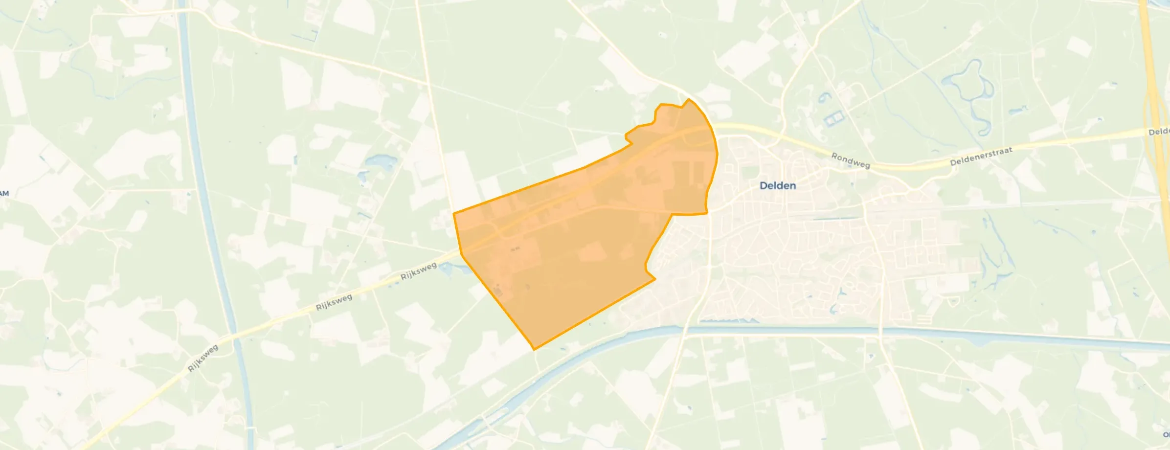 Kaart van Verspreide huizen Deldeneresch