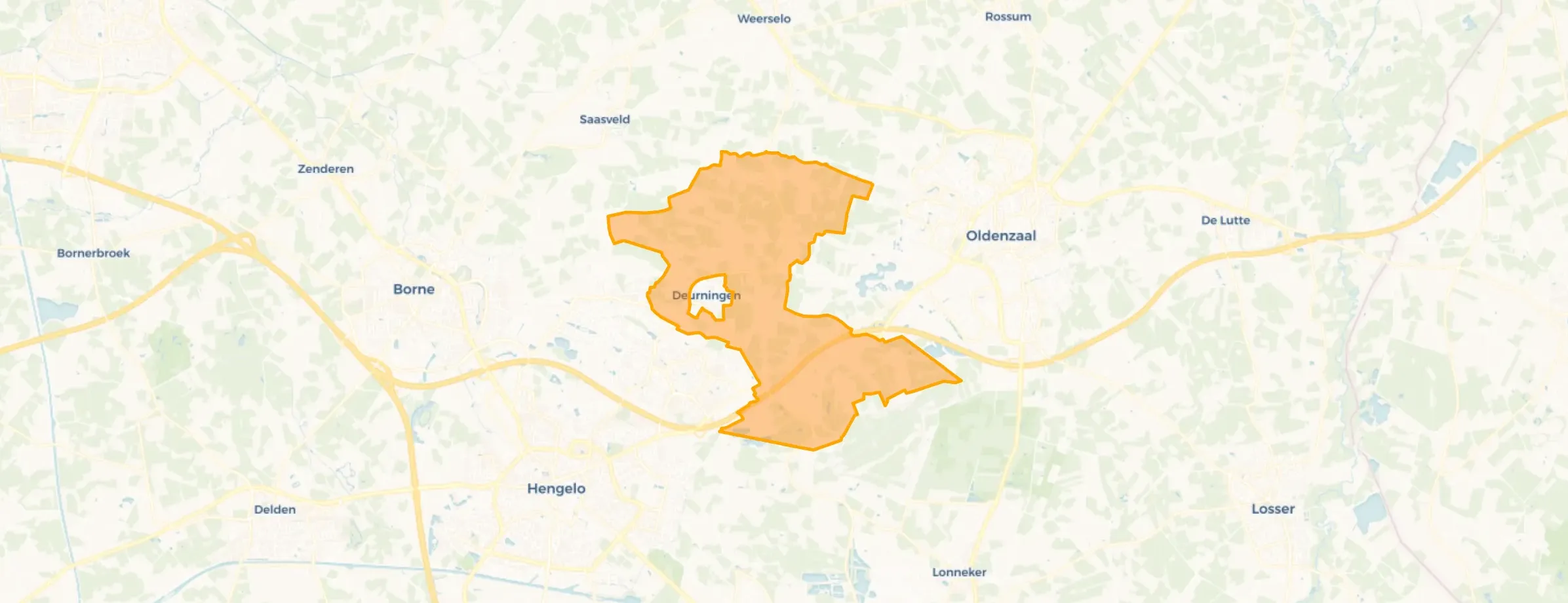 Kaart van Verspreide huizen Deurningen