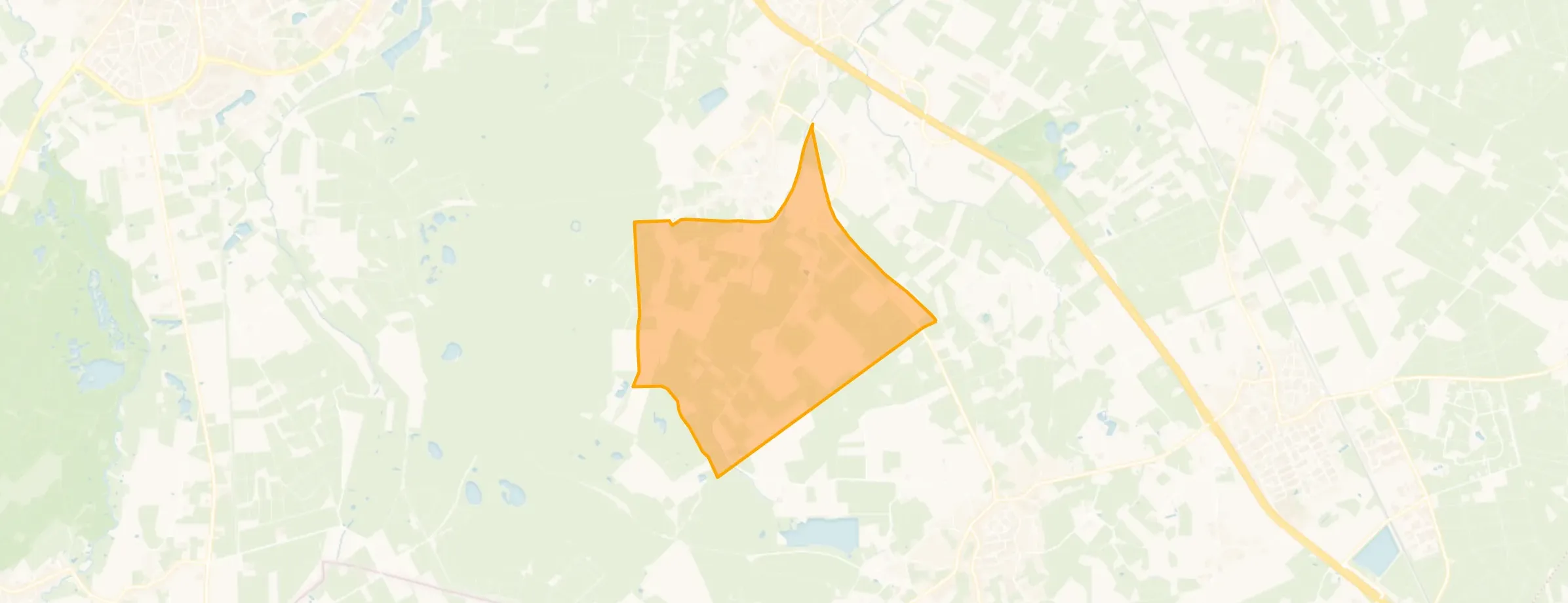 Kaart van Verspreide huizen Dijkse Heide