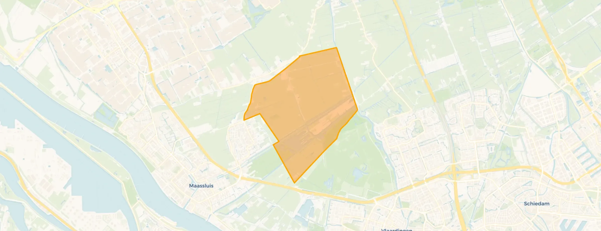 Kaart van Verspreide huizen Duifpolder en omgeving