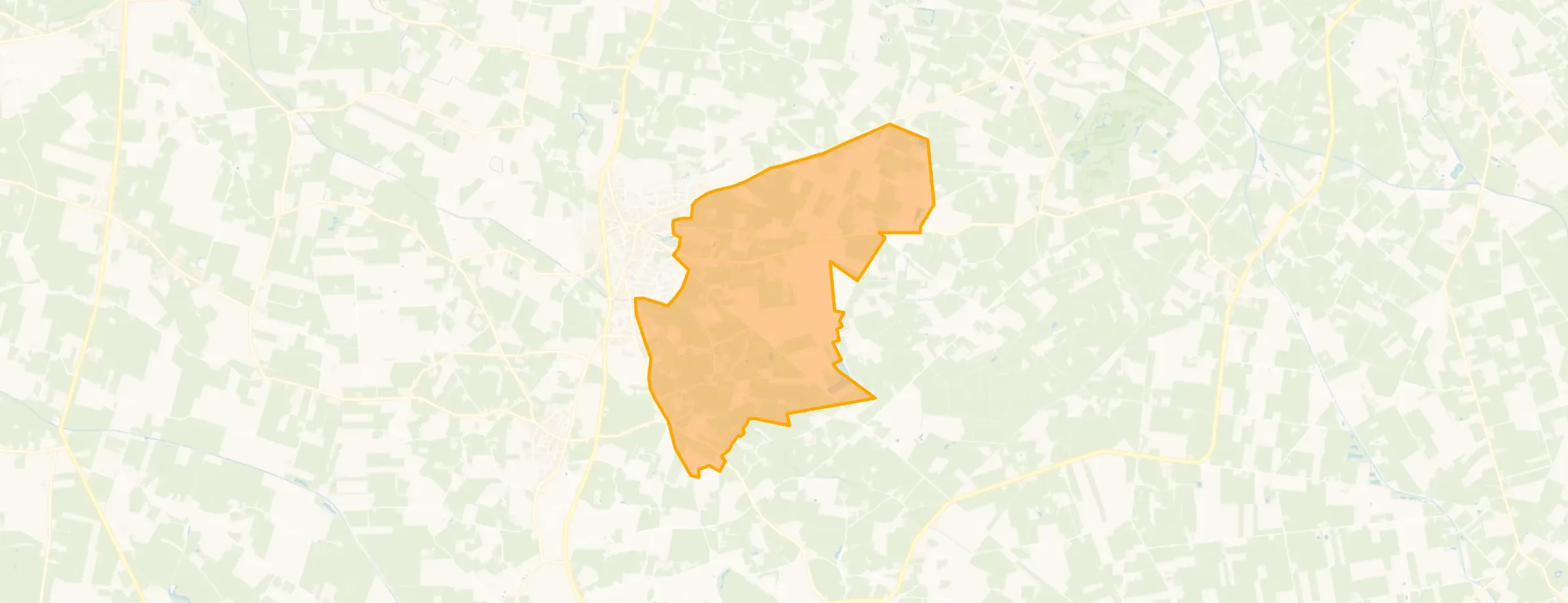 Kaart van Verspreide huizen Dunsborg