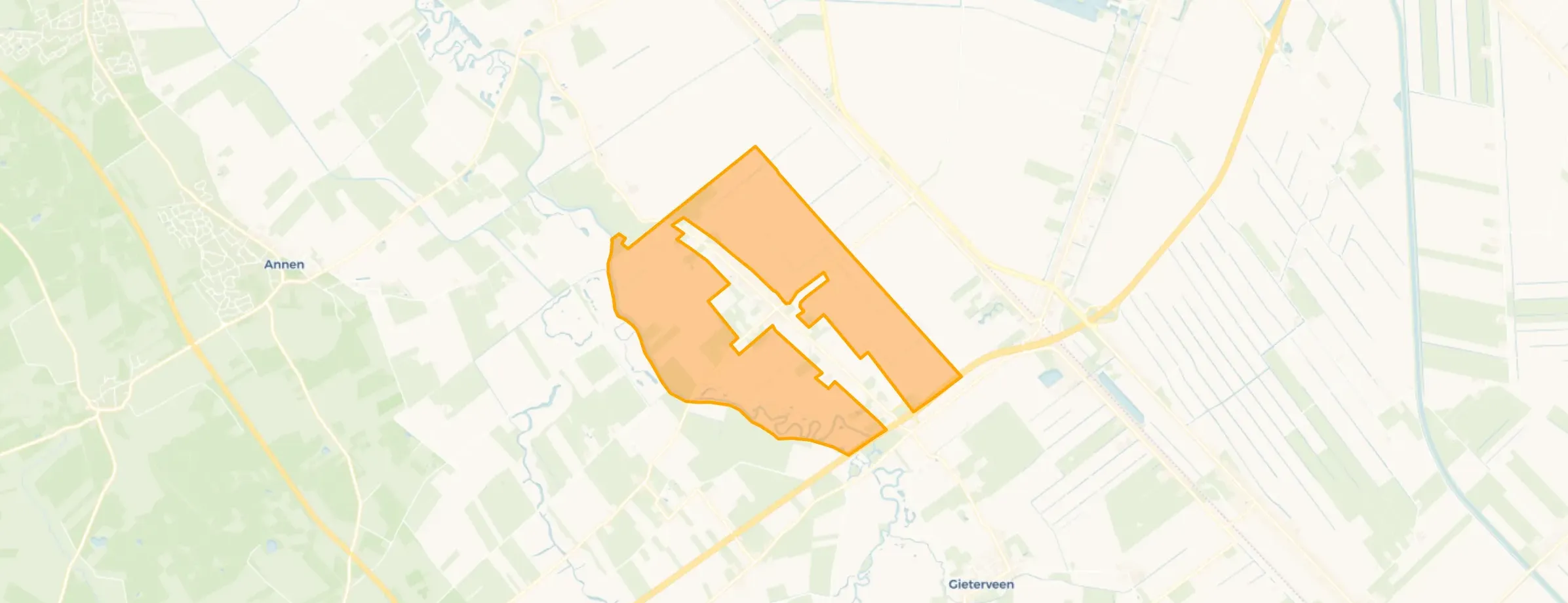 Kaart van Verspreide huizen Eexterveen