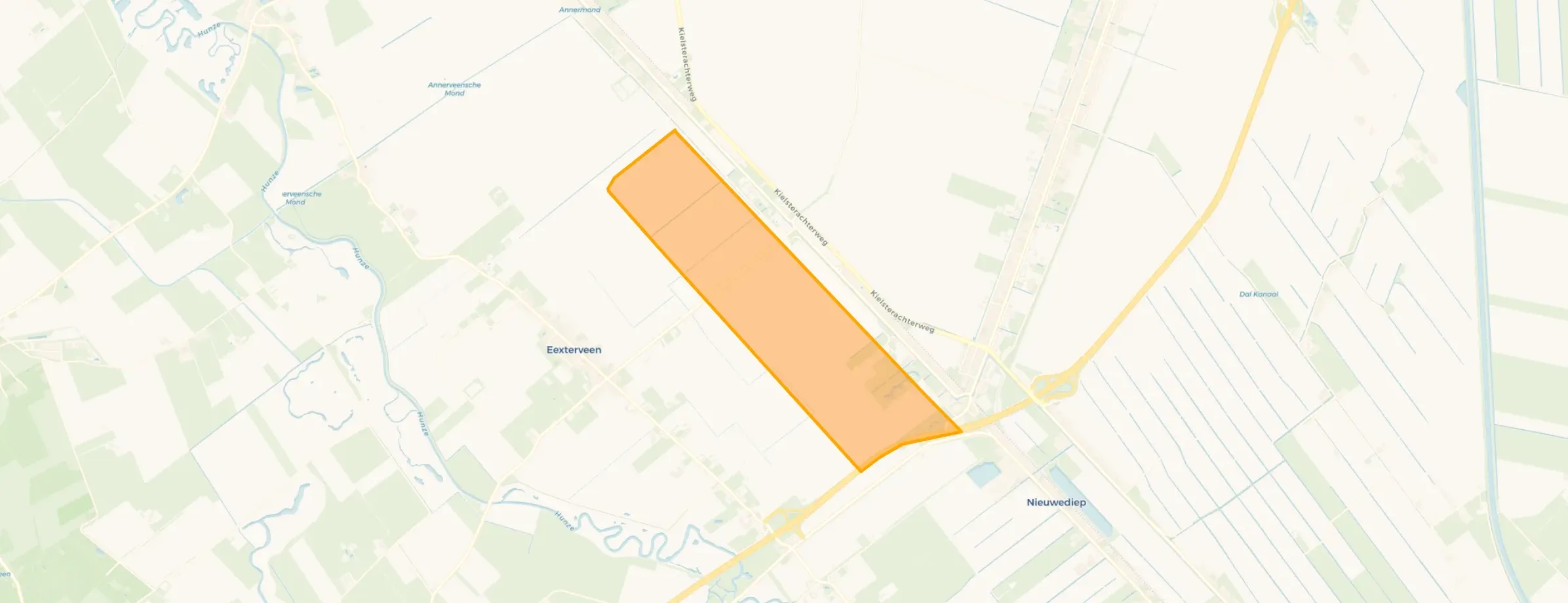 Kaart van Verspreide huizen Eexterveenschekanaal
