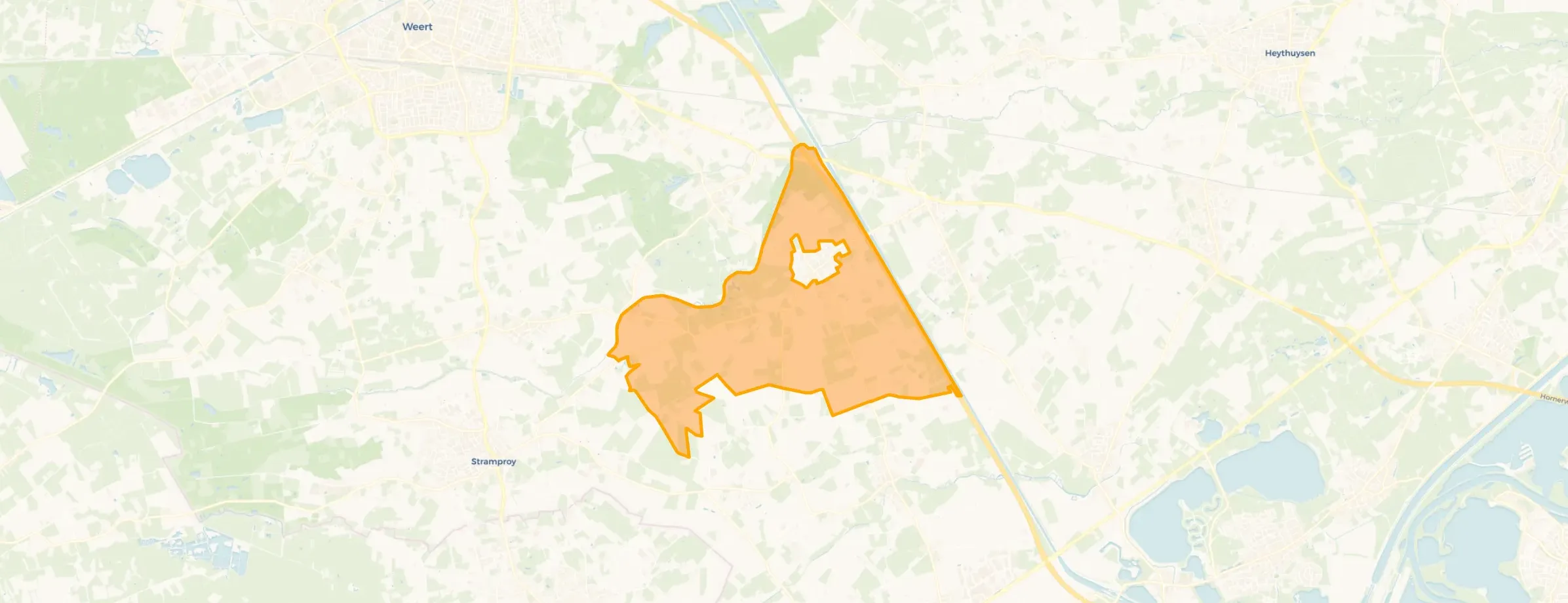 Kaart van Verspreide huizen Ell
