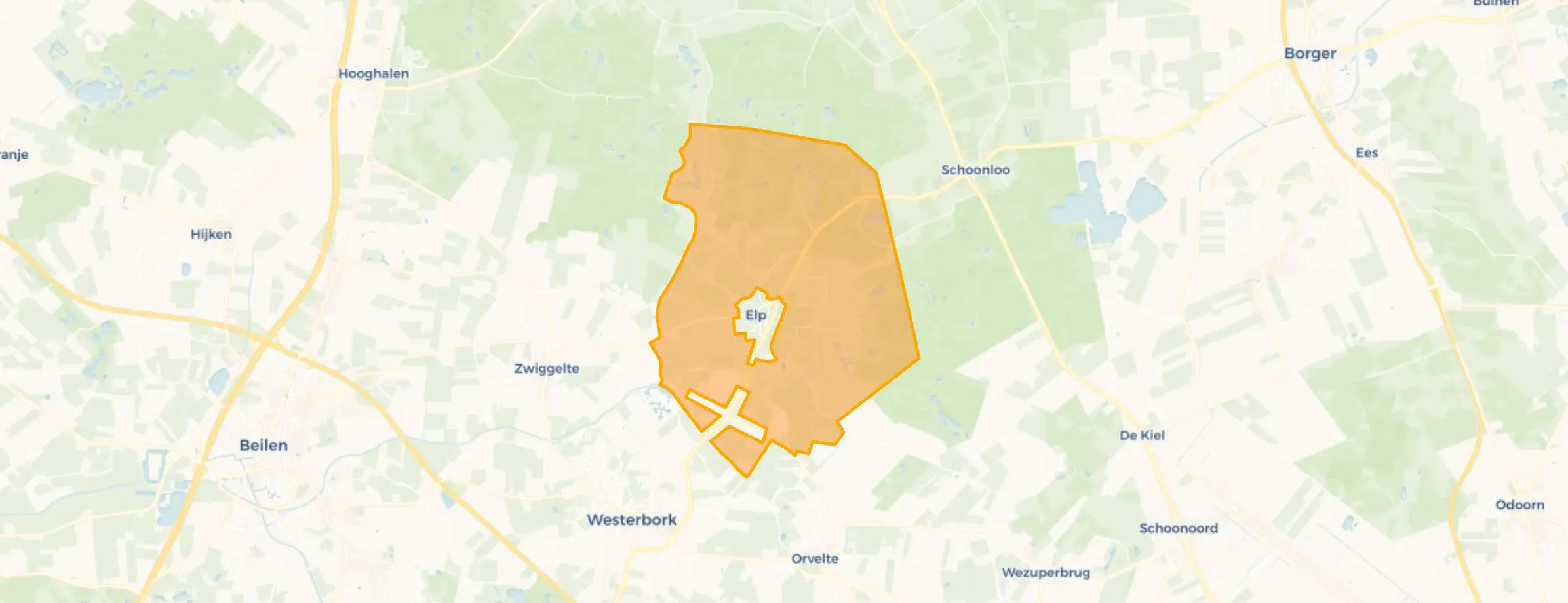 Kaart van Verspreide huizen Elp