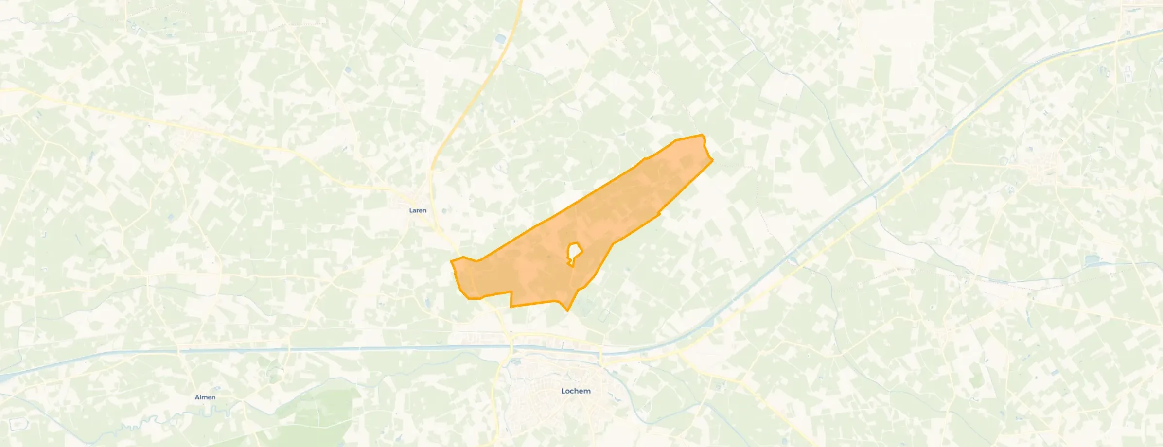 Kaart van Verspreide huizen Exel