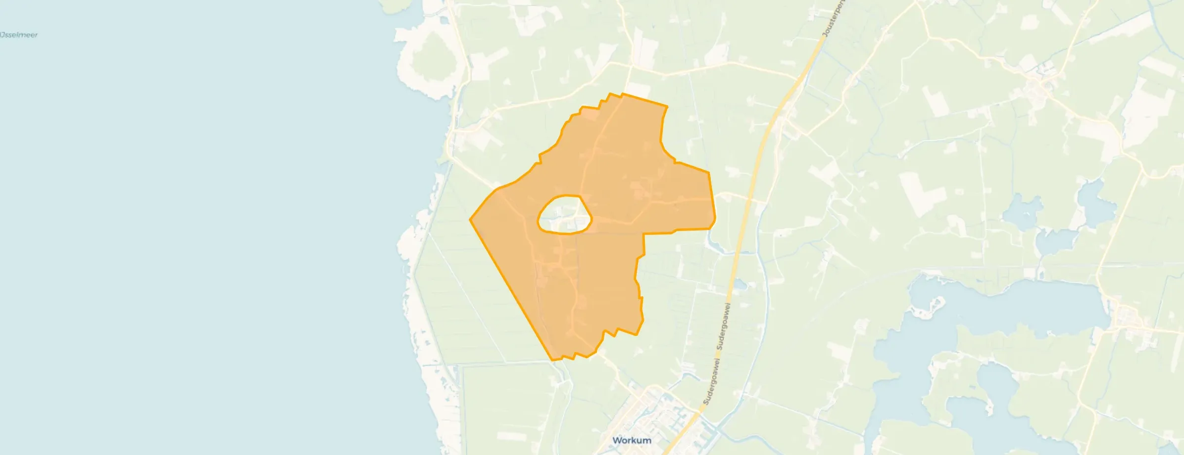 Kaart van Verspreide huizen Ferwoude