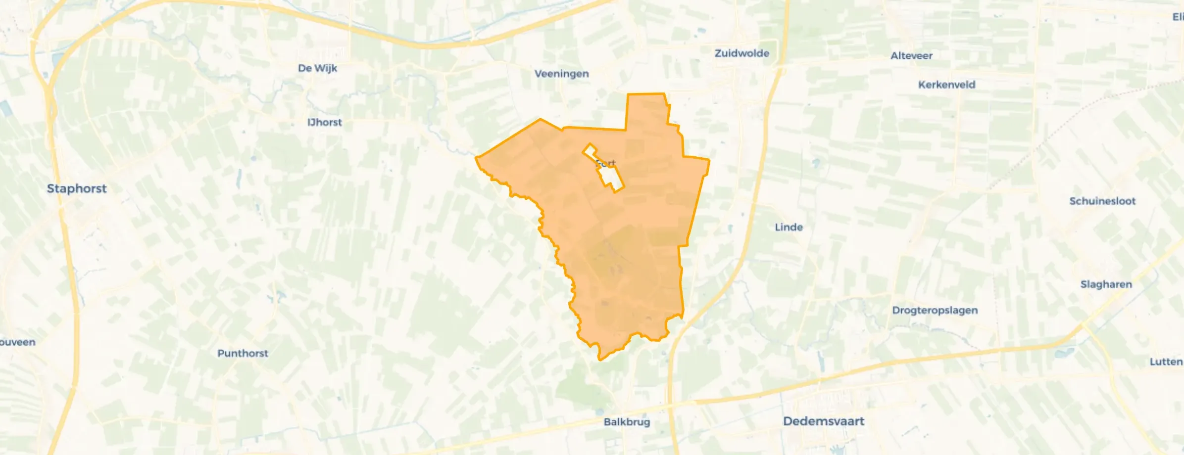 Kaart van Verspreide huizen Fort