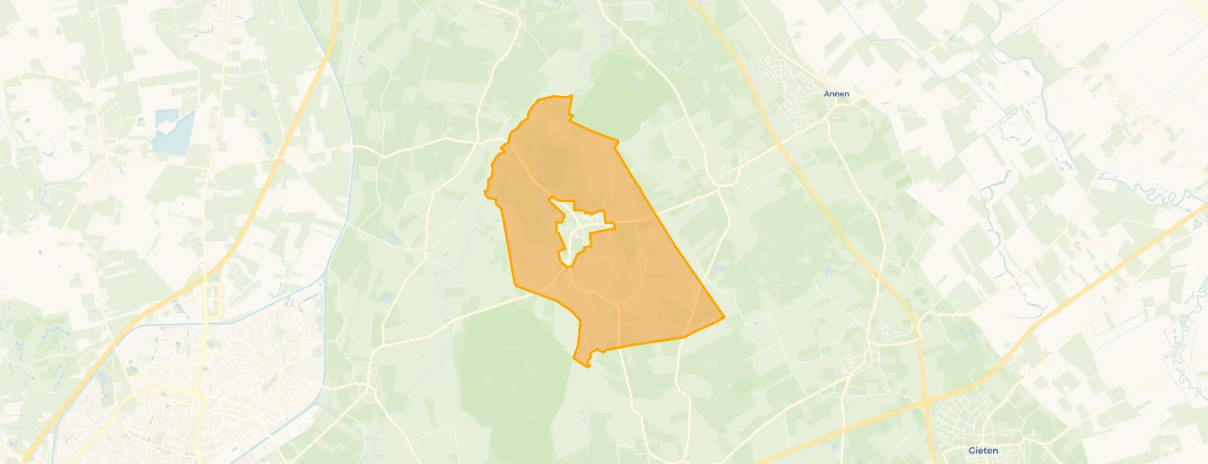 Kaart van Verspreide huizen Gasteren