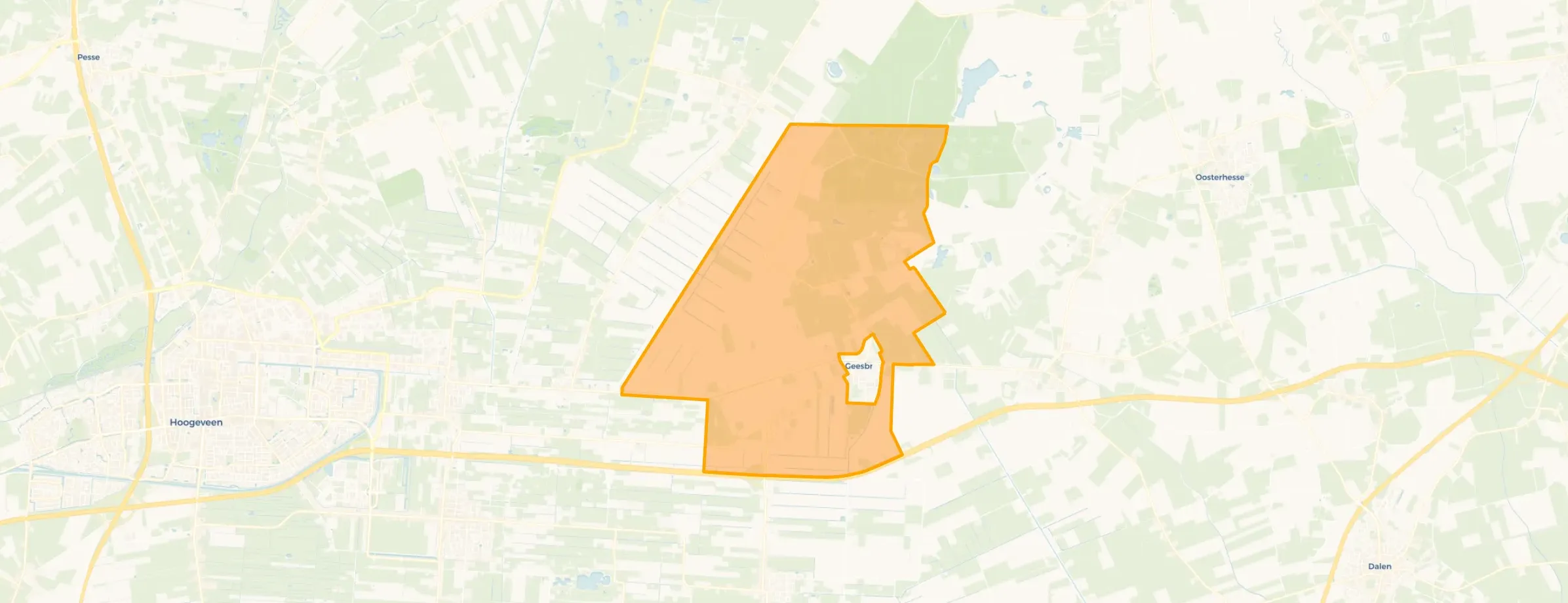 Kaart van Verspreide huizen Geesbrug