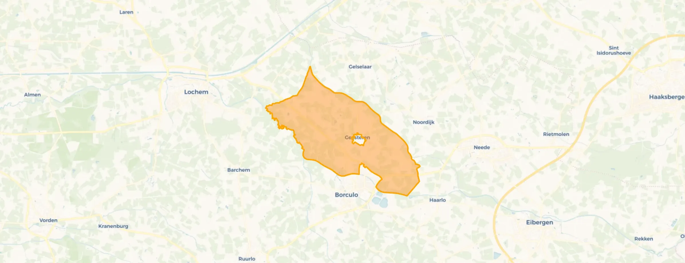 Kaart van Verspreide huizen Geesteren