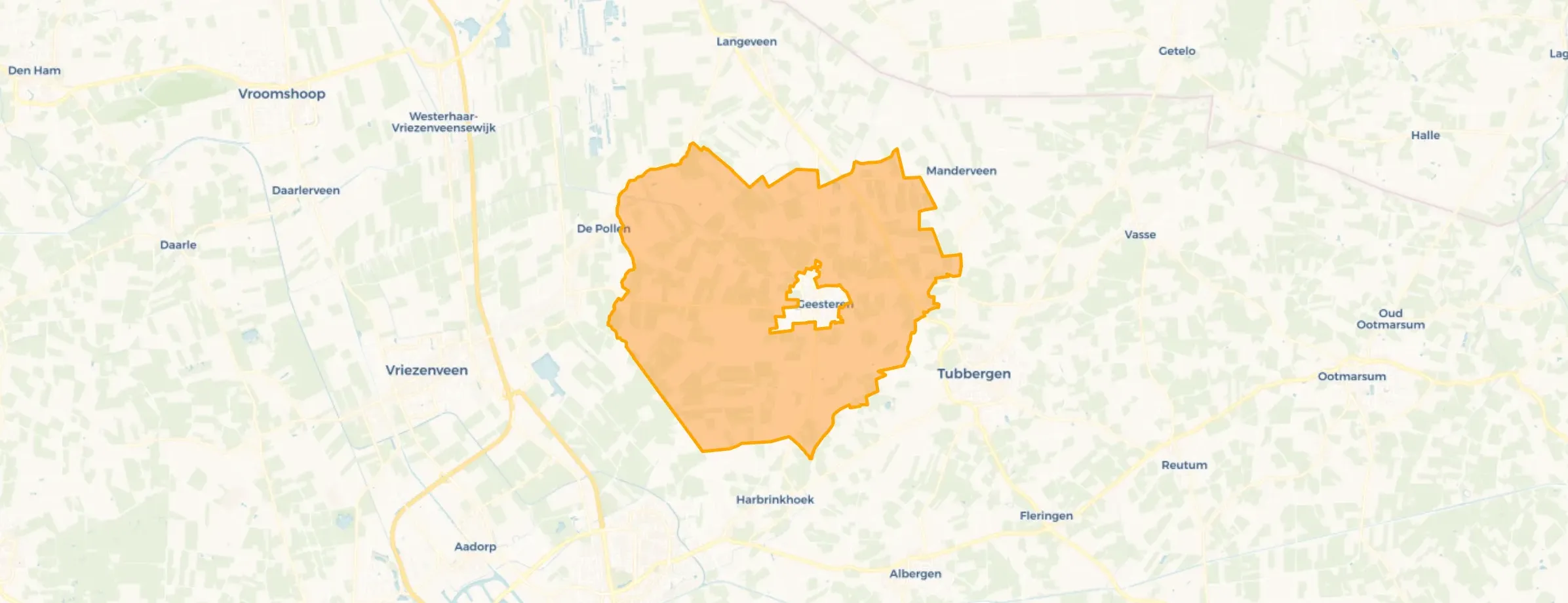 Kaart van Verspreide huizen Geesteren