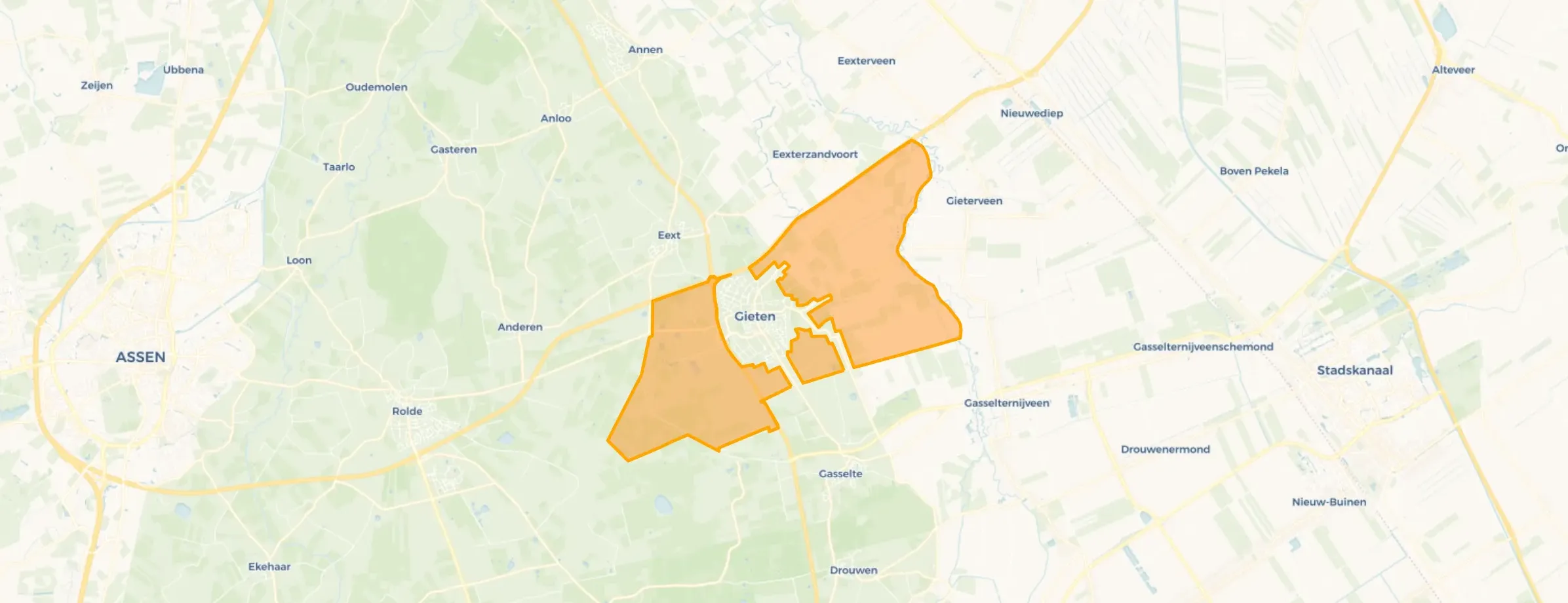 Buurt Verspreide huizen Gieten, Gieten