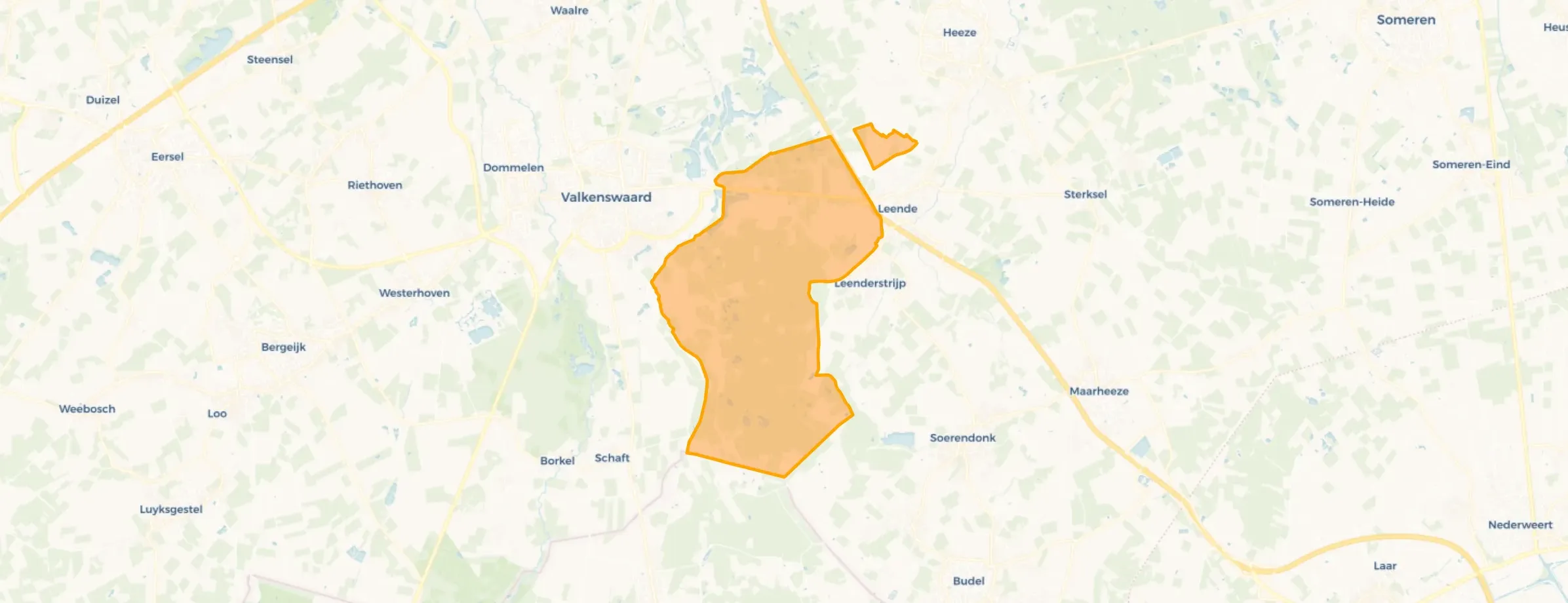 Kaart van Verspreide huizen Groote Heide