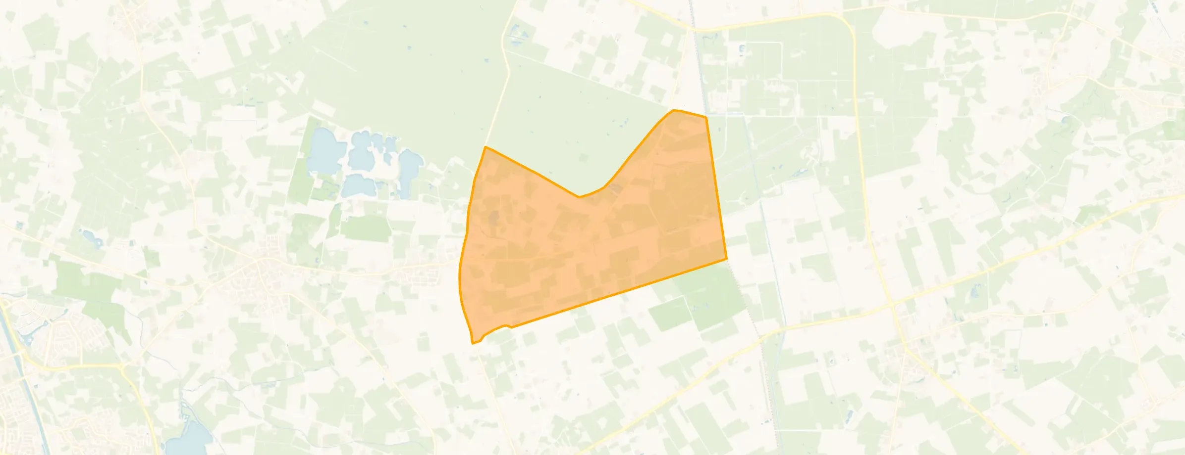 Kaart van Verspreide huizen Groote Peel