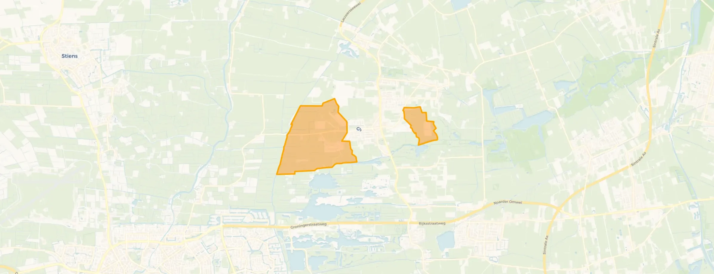 Kaart van Verspreide huizen Gytsjerk