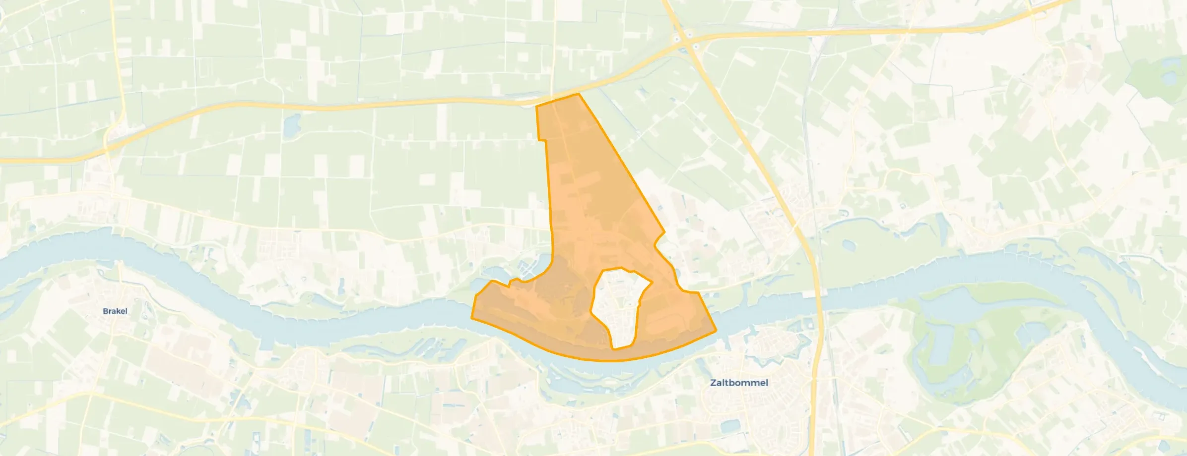 Kaart van Verspreide huizen Haaften
