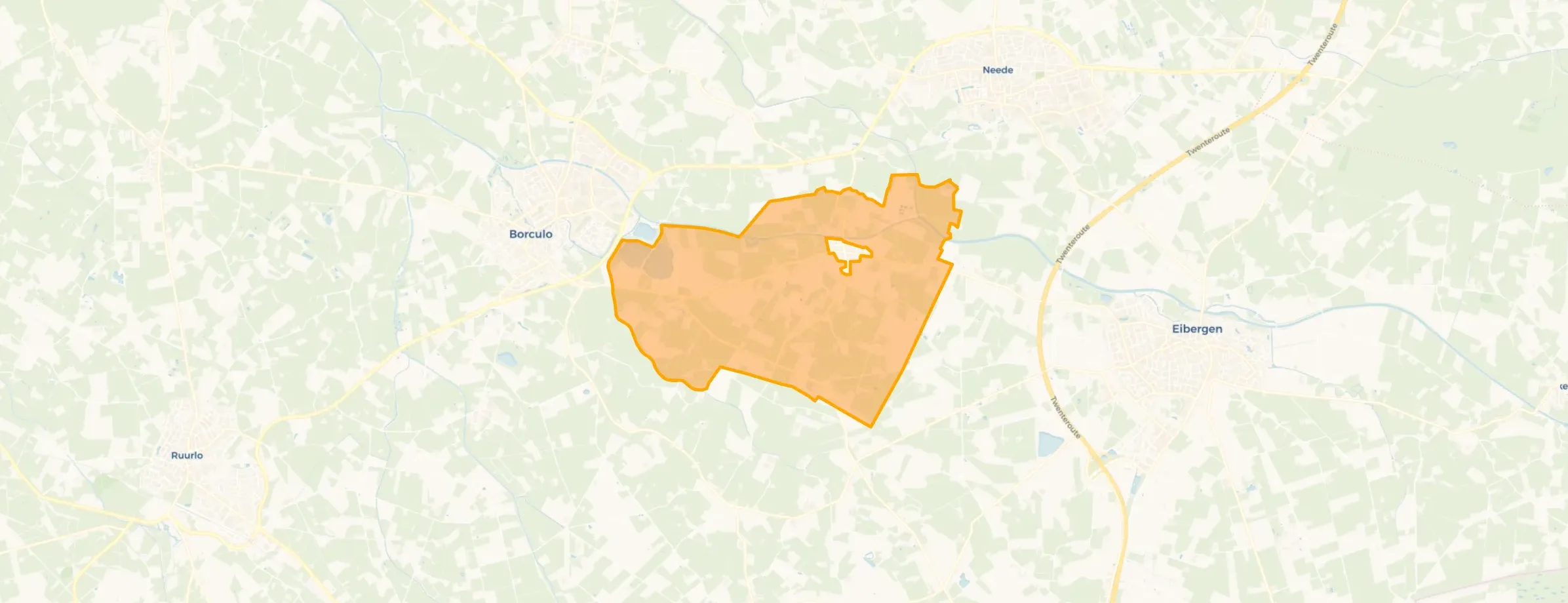 Kaart van Verspreide huizen Haarlo