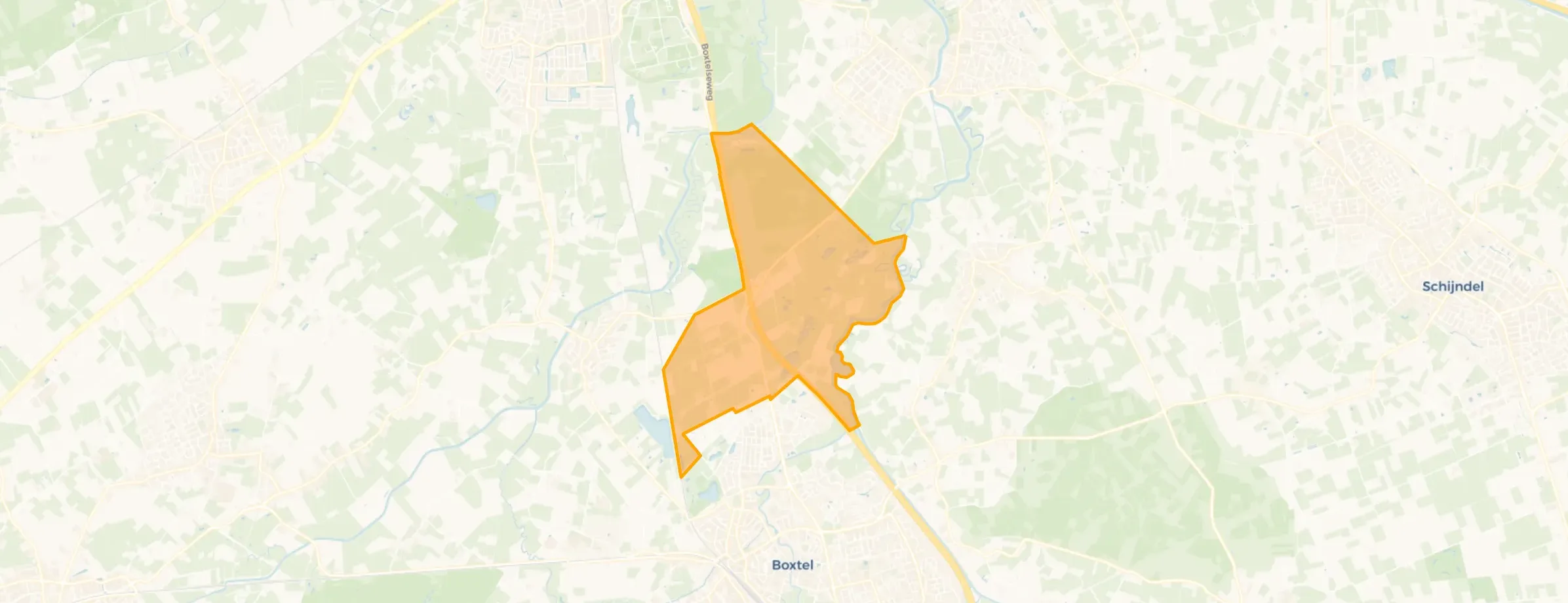 Kaart van Verspreide huizen Hal en Heult