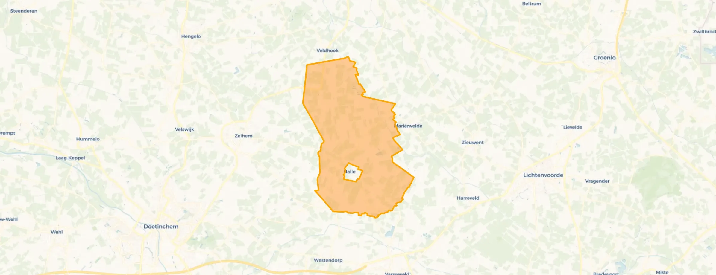 Buurt Verspreide huizen Halle, Halle