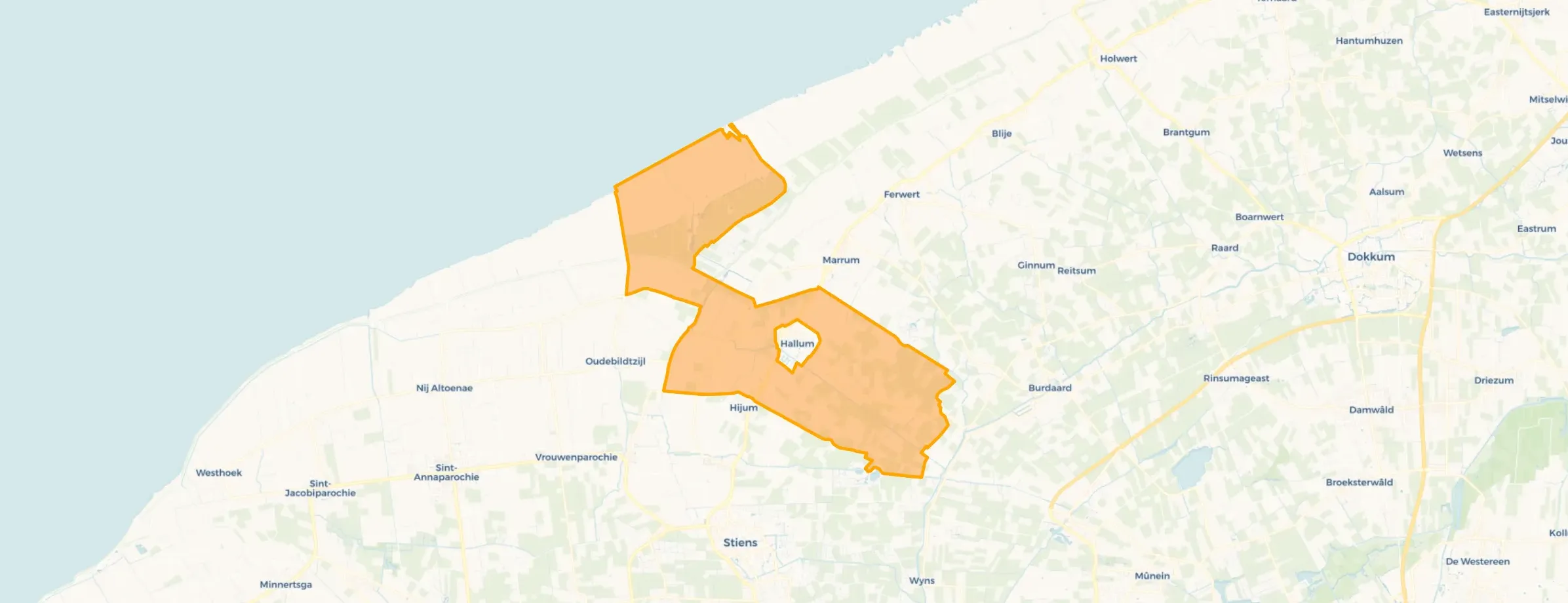 Verspreide huizen Hallum