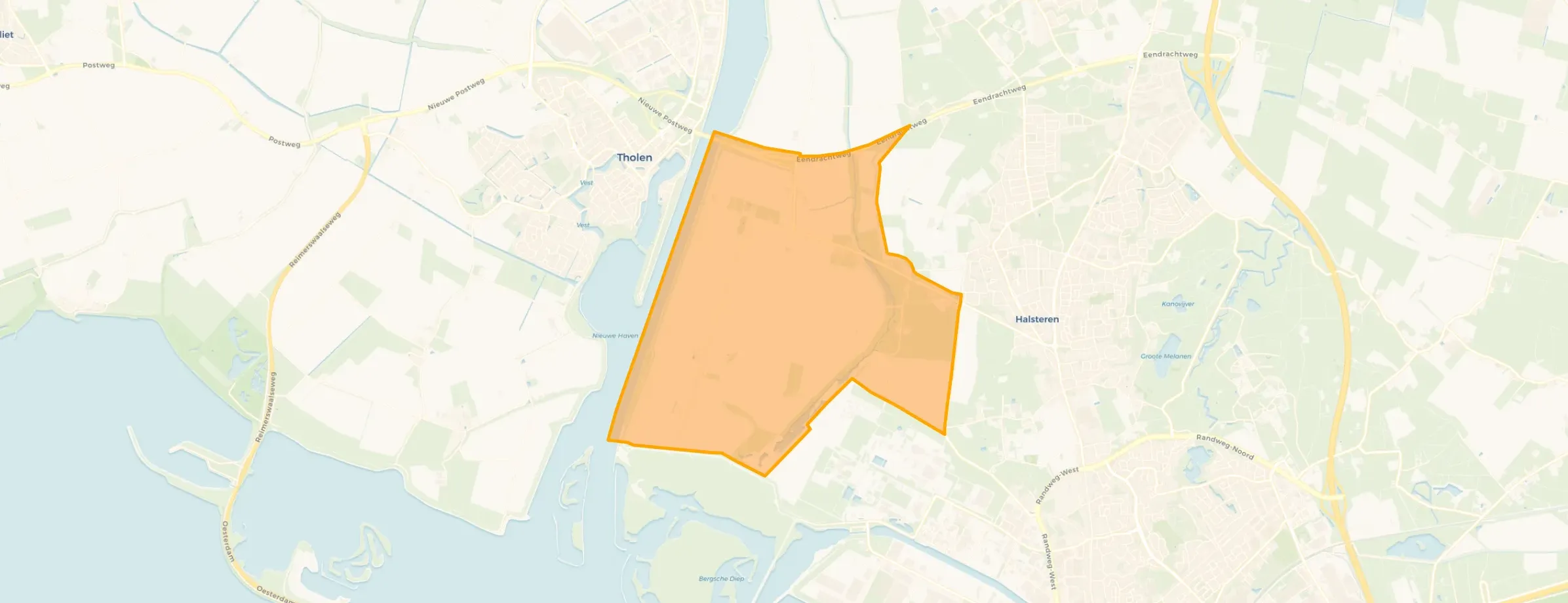 Verspreide huizen Halsterse Polders