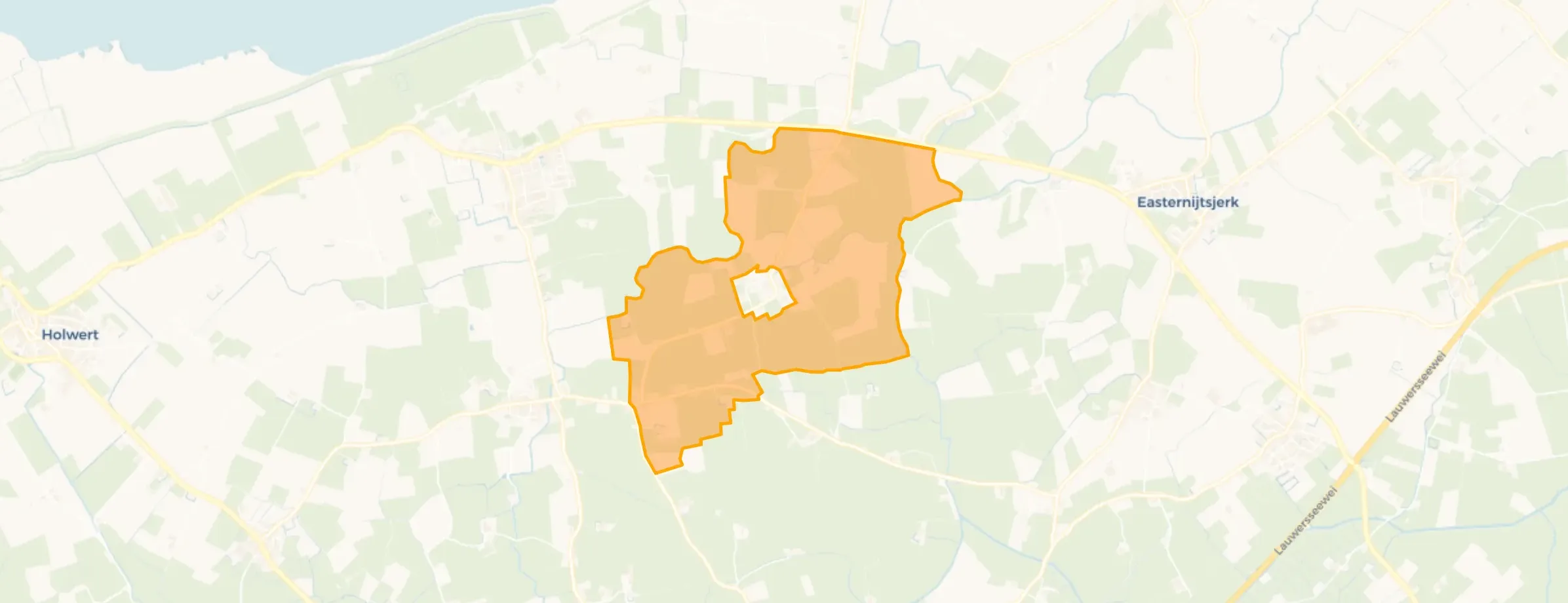 Kaart van Verspreide huizen Hantumhuizen