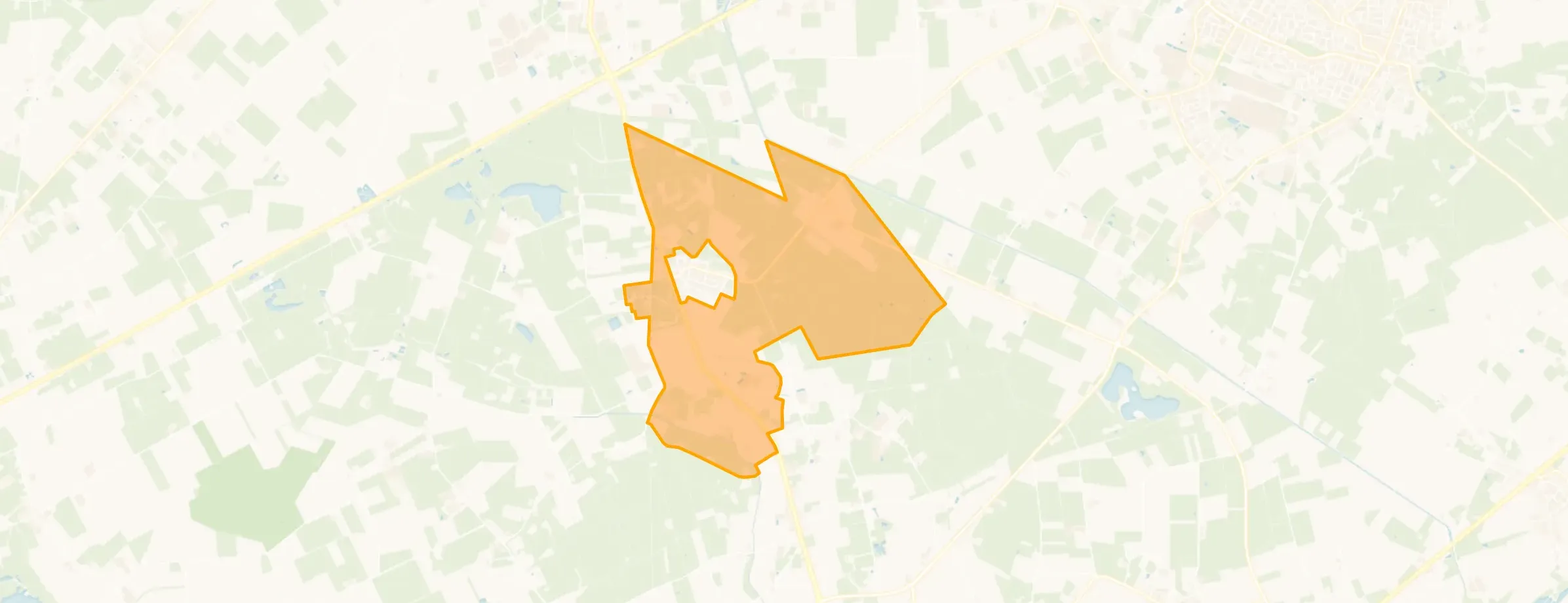Kaart van Verspreide huizen Heibloem