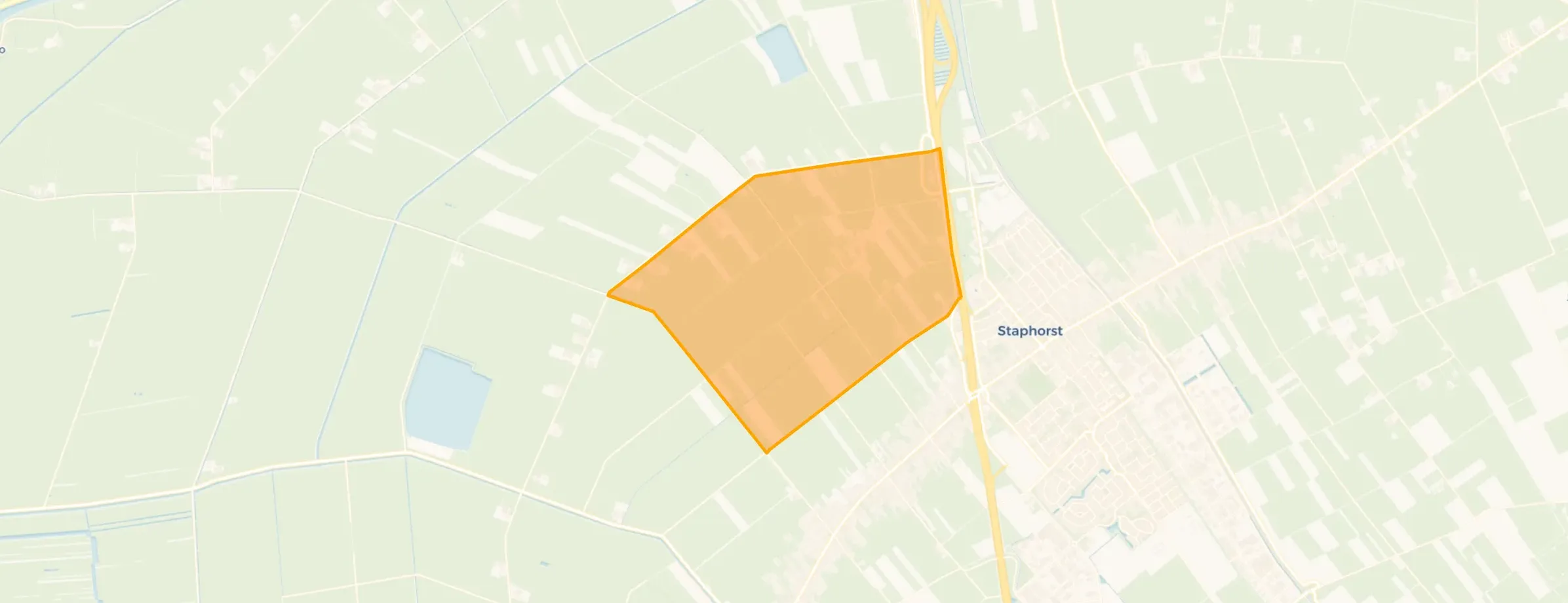 Kaart van Verspreide huizen Heidehoogten