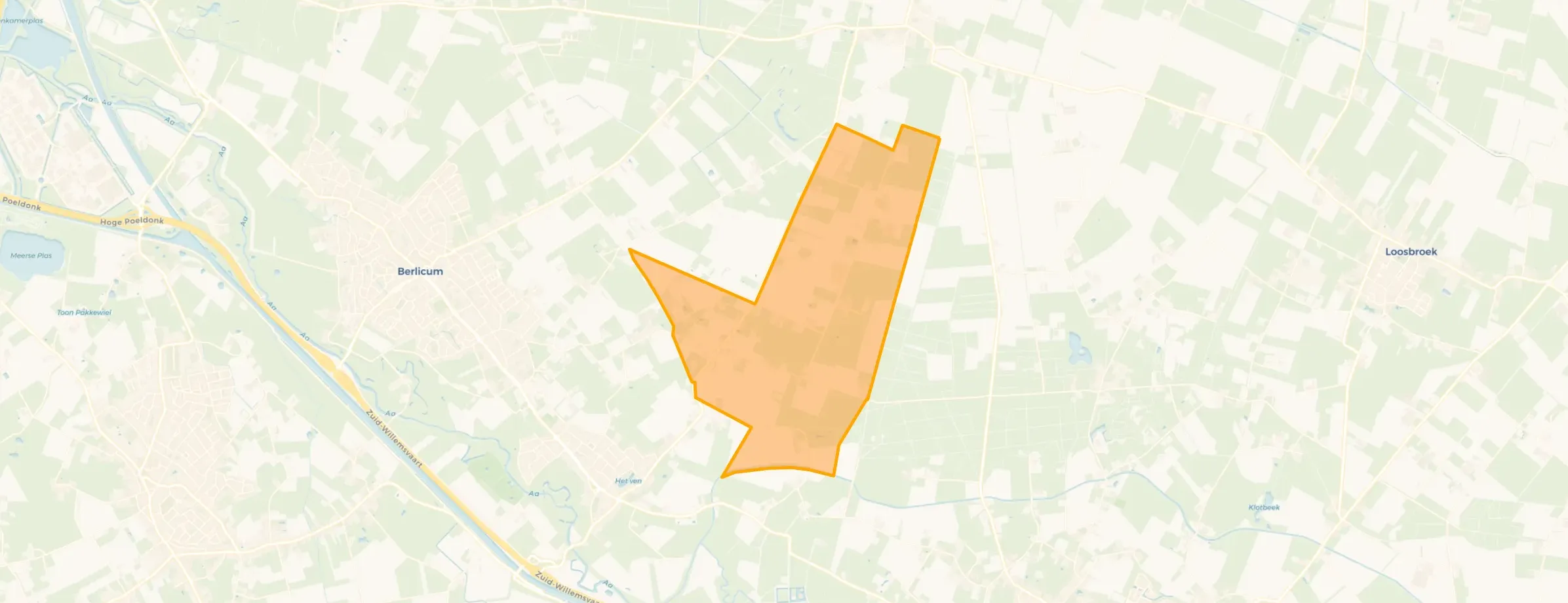 Kaart van Verspreide huizen Heikantse Hoeve