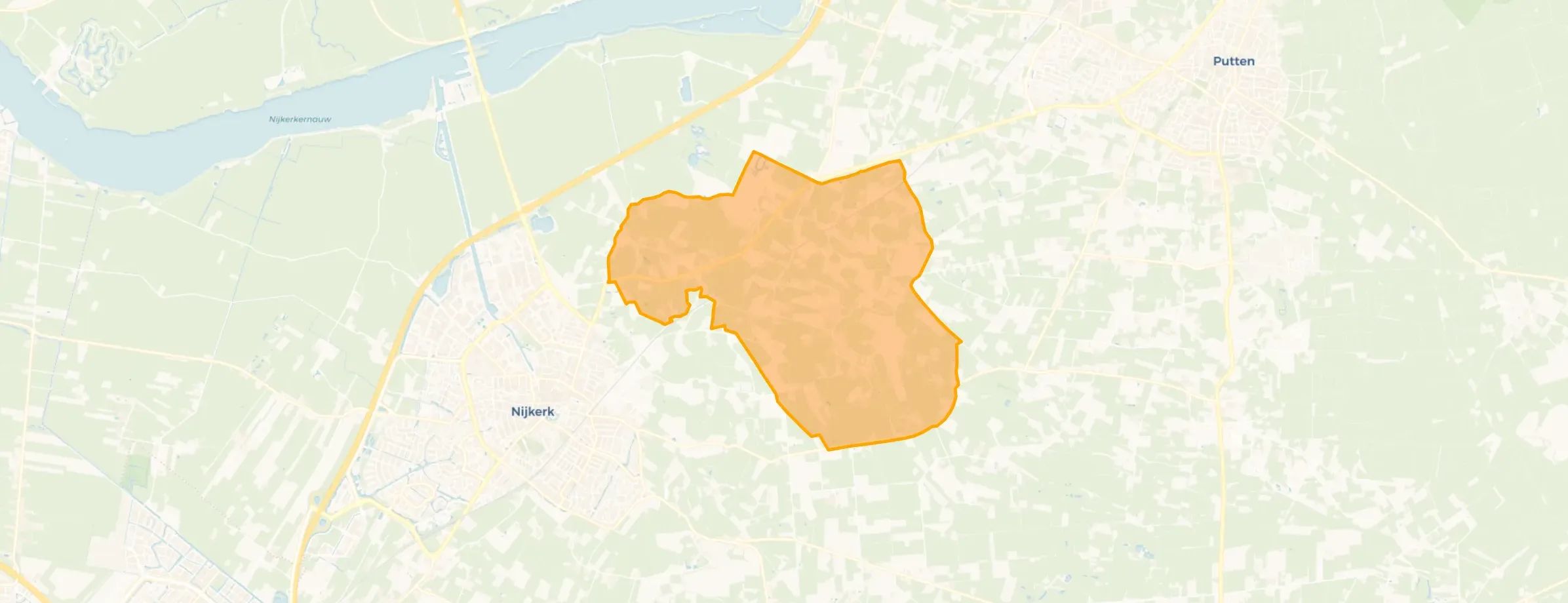 Verspreide huizen Hell en Diermen in Putten