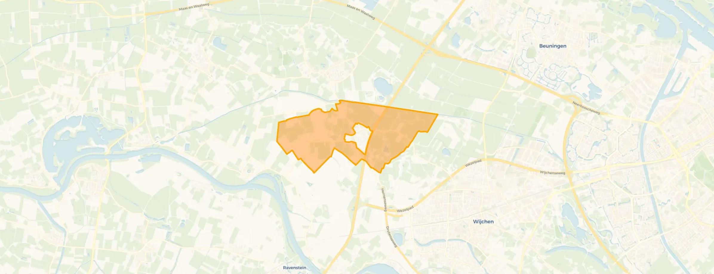 Kaart van Verspreide huizen Hernen