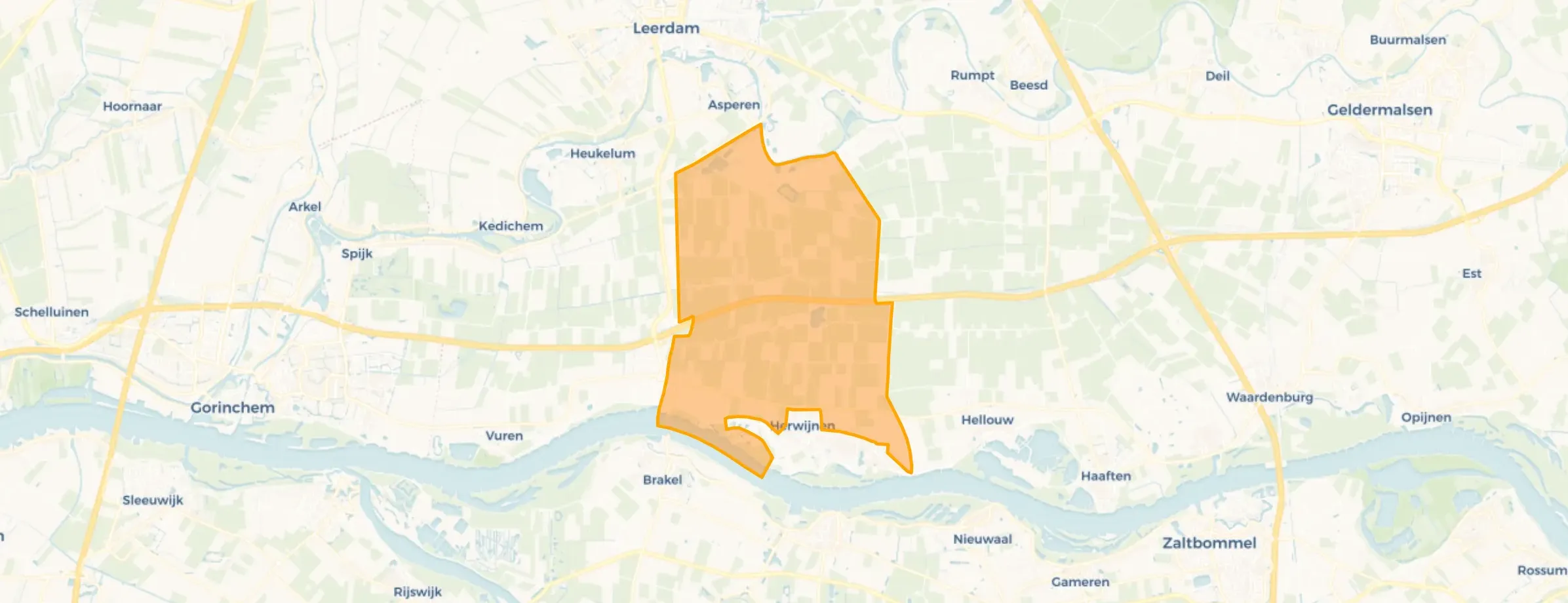 Verspreide huizen Herwijnen