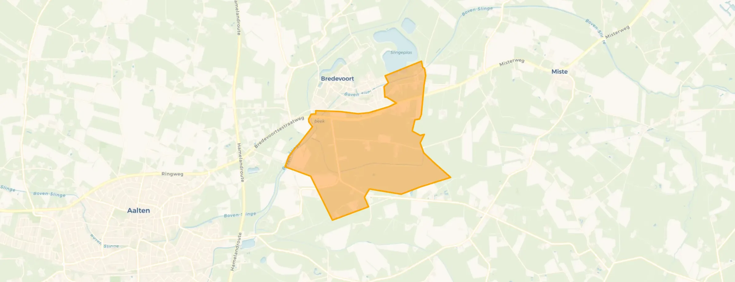 Kaart van Verspreide huizen Het Zwanenbroek