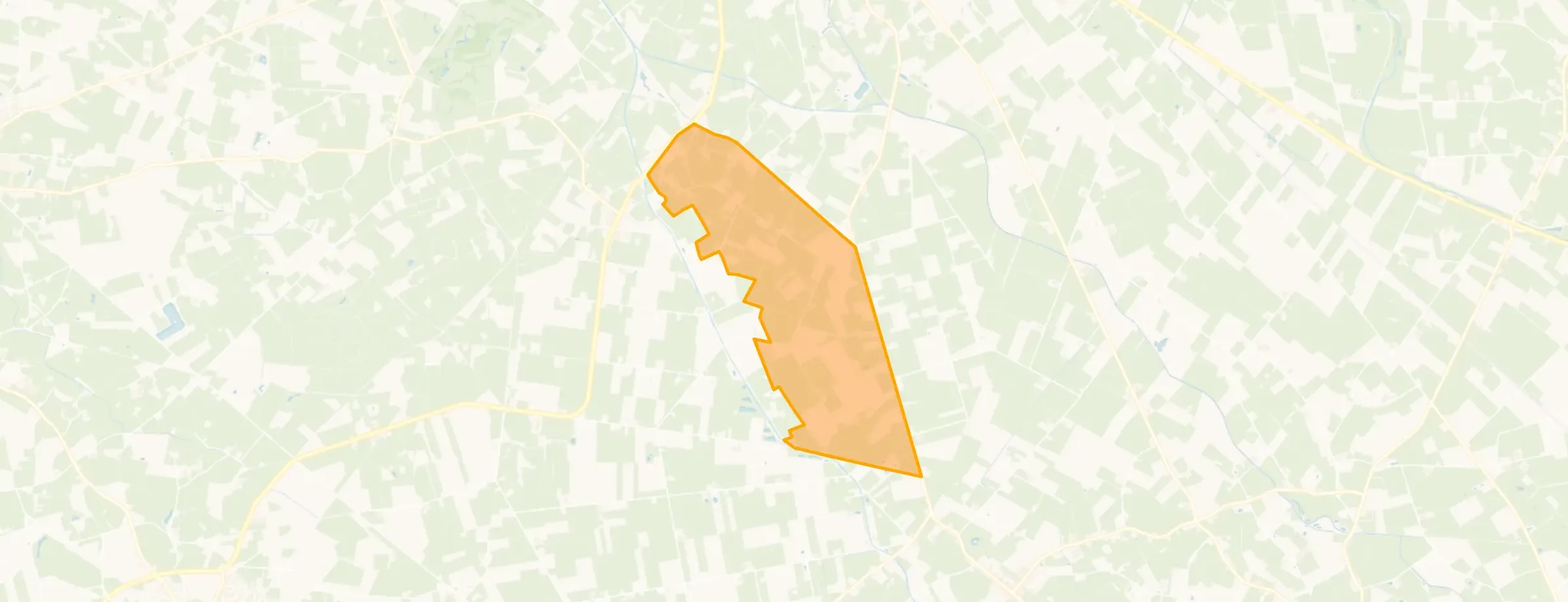 Kaart van Verspreide huizen Heurne
