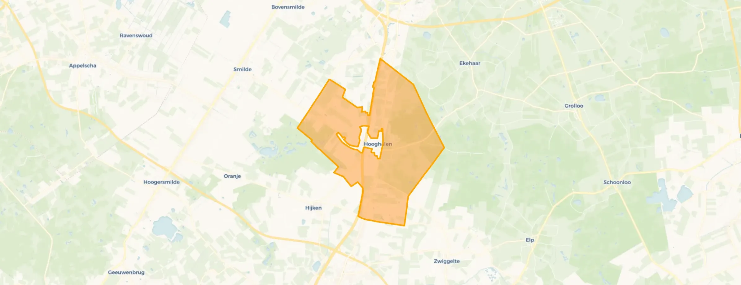 Buurt Verspreide huizen Hooghalen, Hooghalen