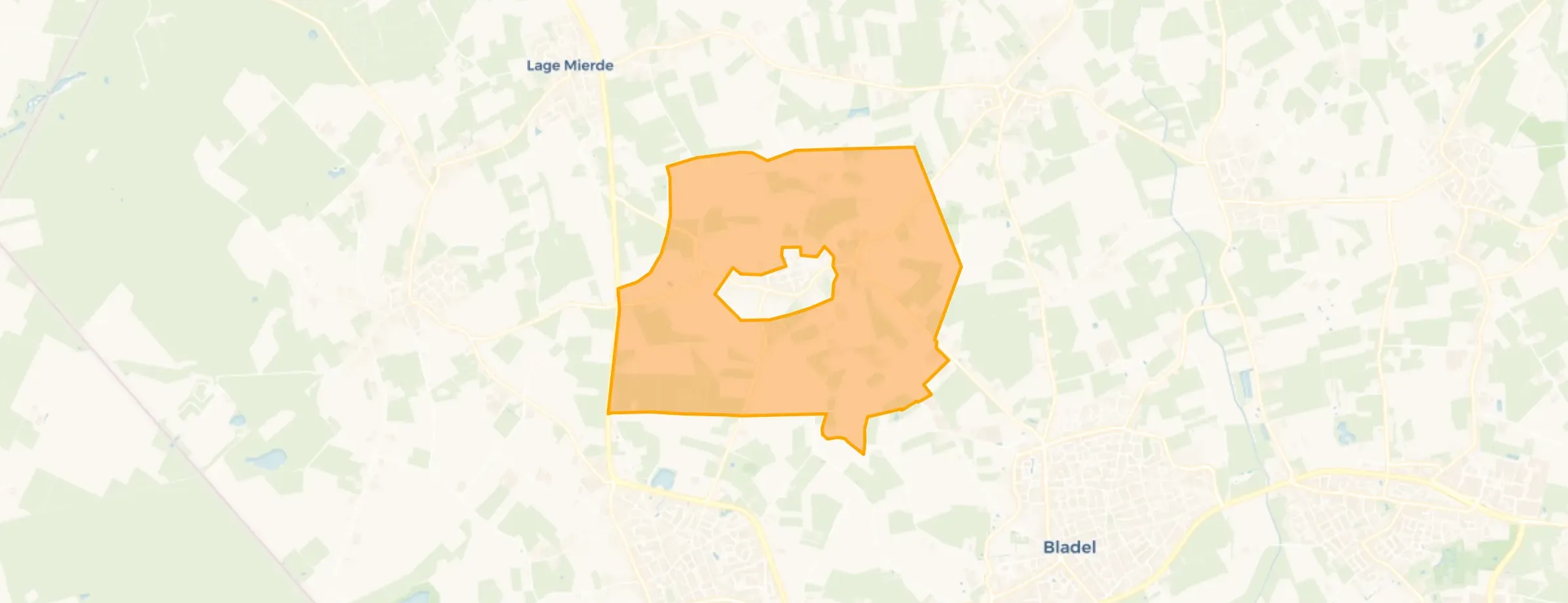 Verspreide huizen Hulsel in Reusel-De Mierden