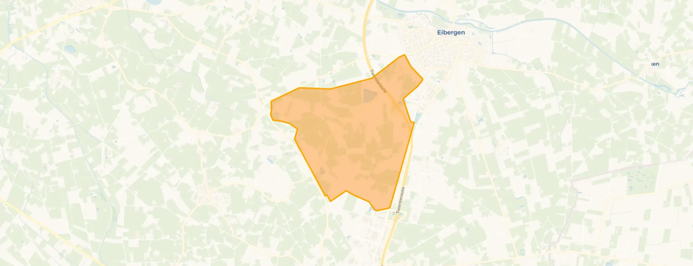 Kaart van Verspreide huizen Hupsel-West