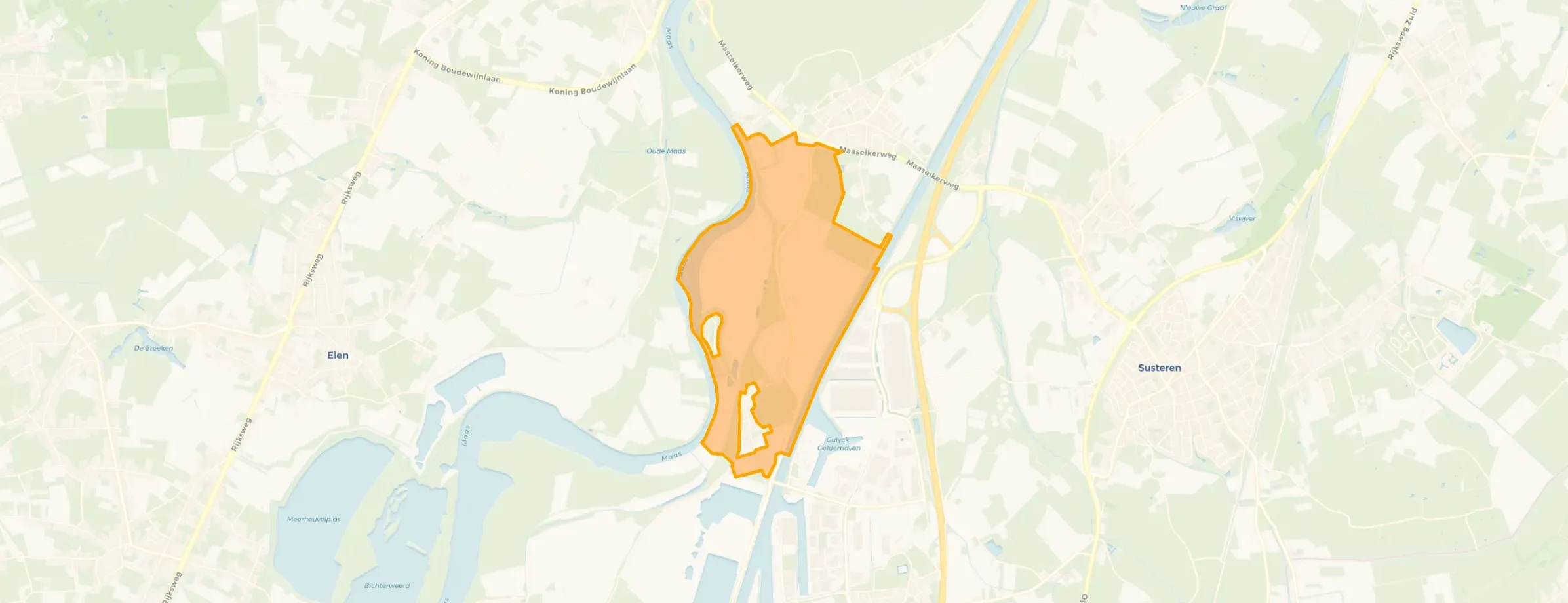 Kaart van Verspreide huizen Illikhoven/Visserweert
