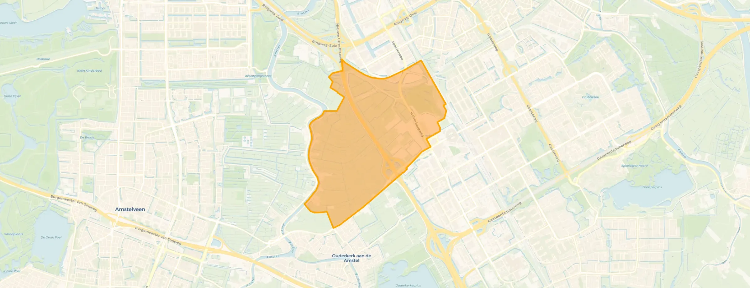 Kaart van Verspreide huizen in de Duivendrechtsche polder