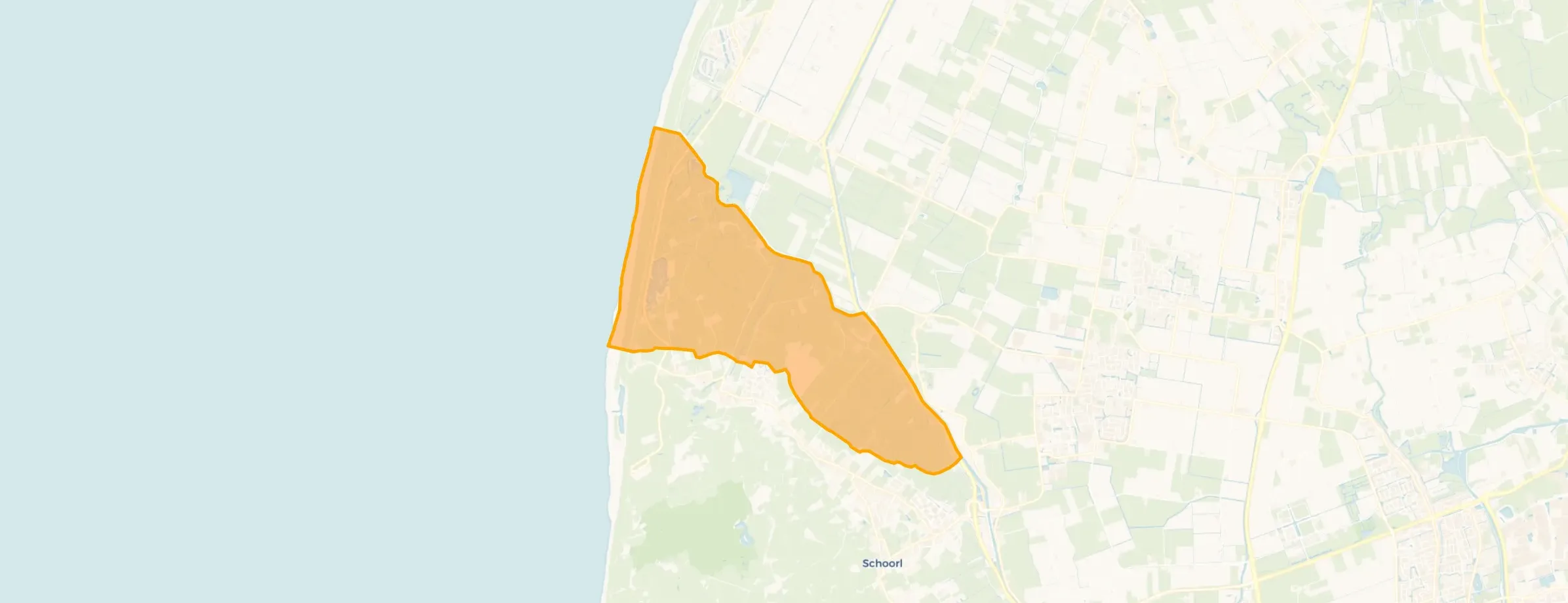 Kaart van Verspreide huizen in de polders