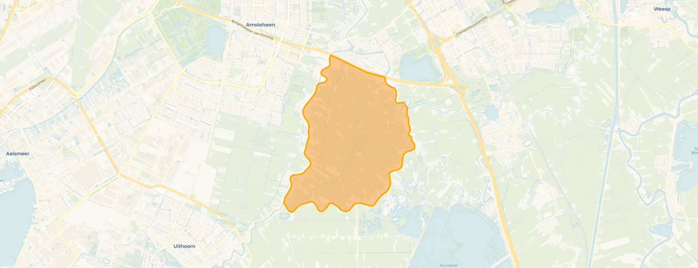 Kaart van Verspreide huizen in de Rondehoeppolder