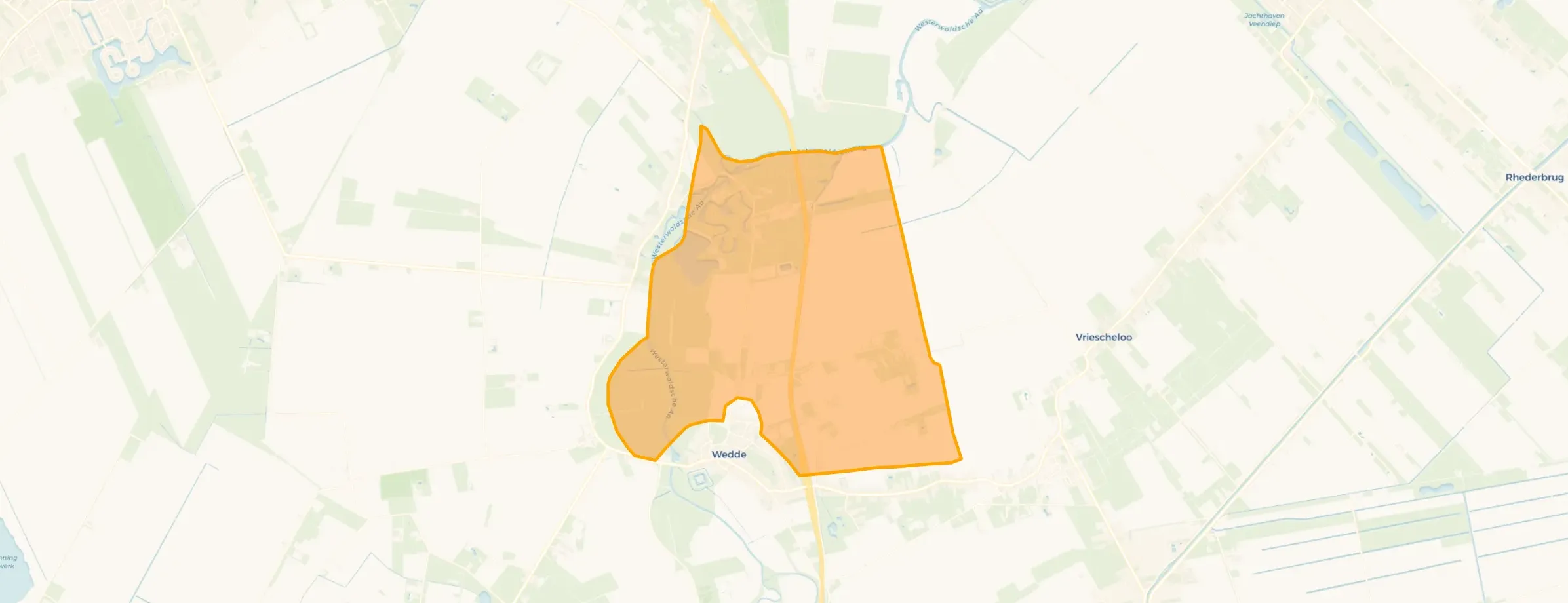 Buurt Verspreide huizen in de Weddermarke, Wedde