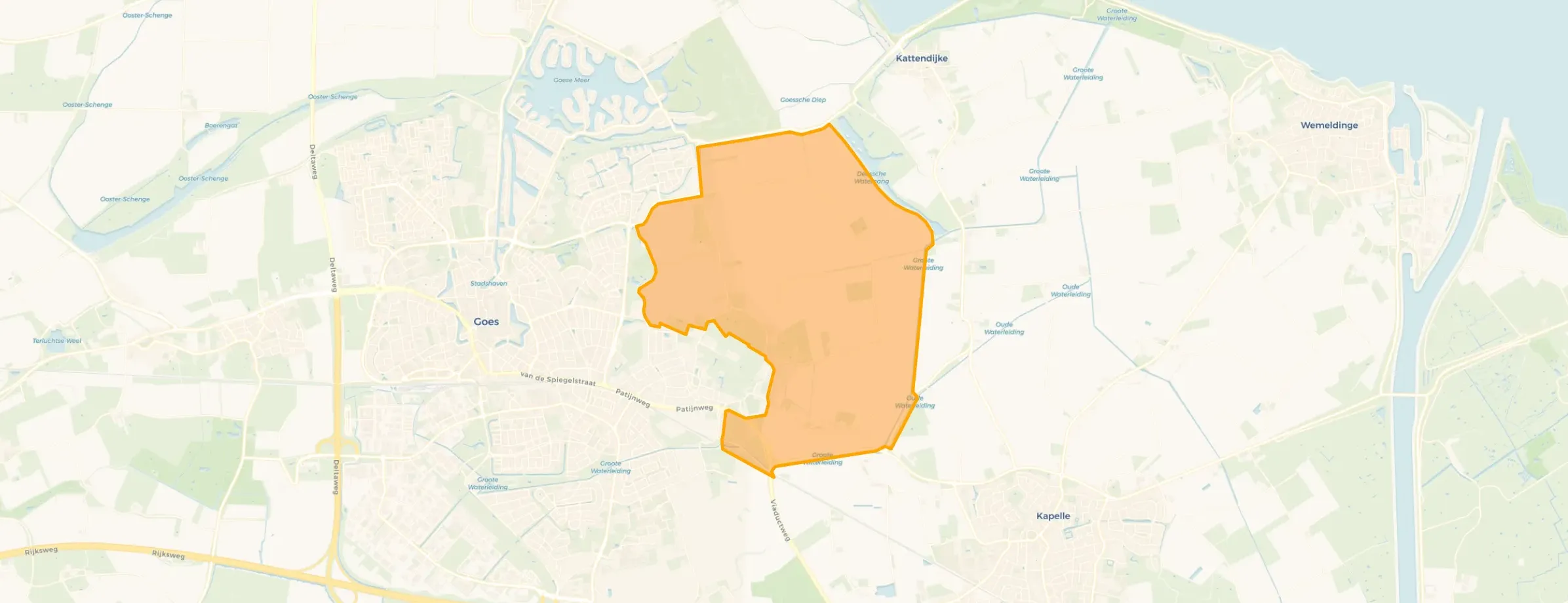 Kaart van Verspreide huizen in het Oosten