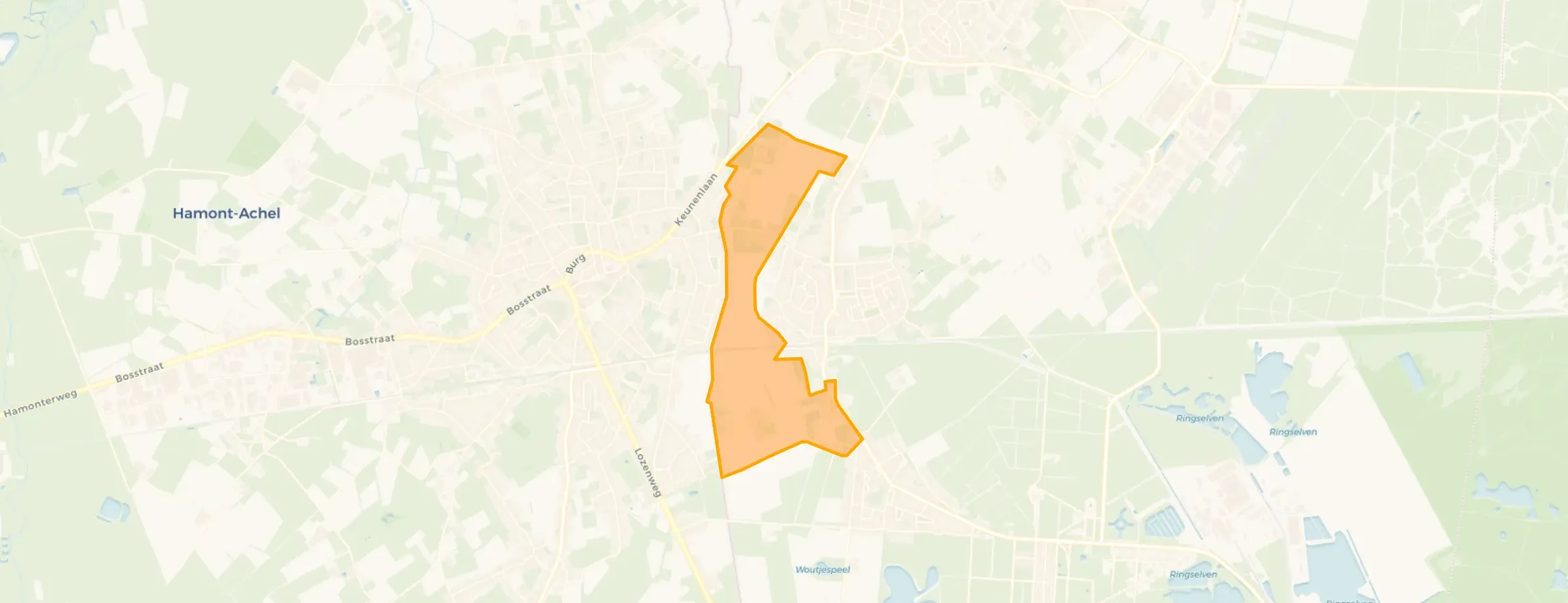 Kaart van Verspreide huizen in het Westen