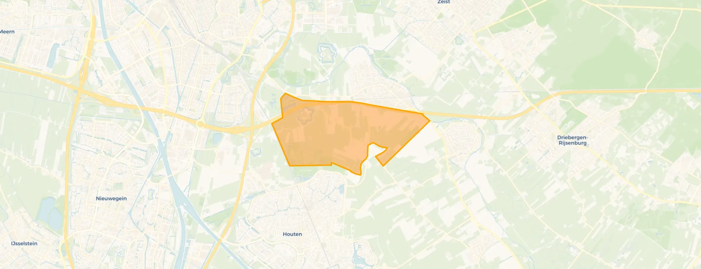 Verspreide huizen in het zuiden