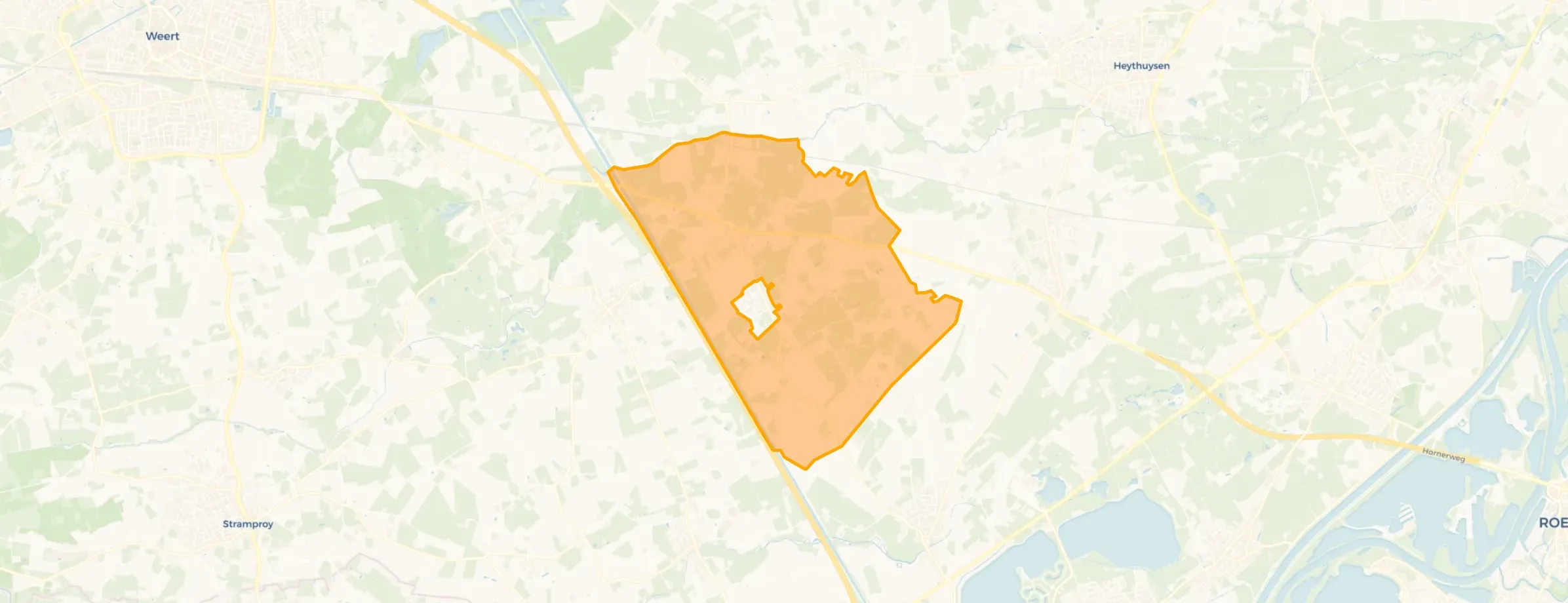 Kaart van Verspreide huizen Kelpen-Oler