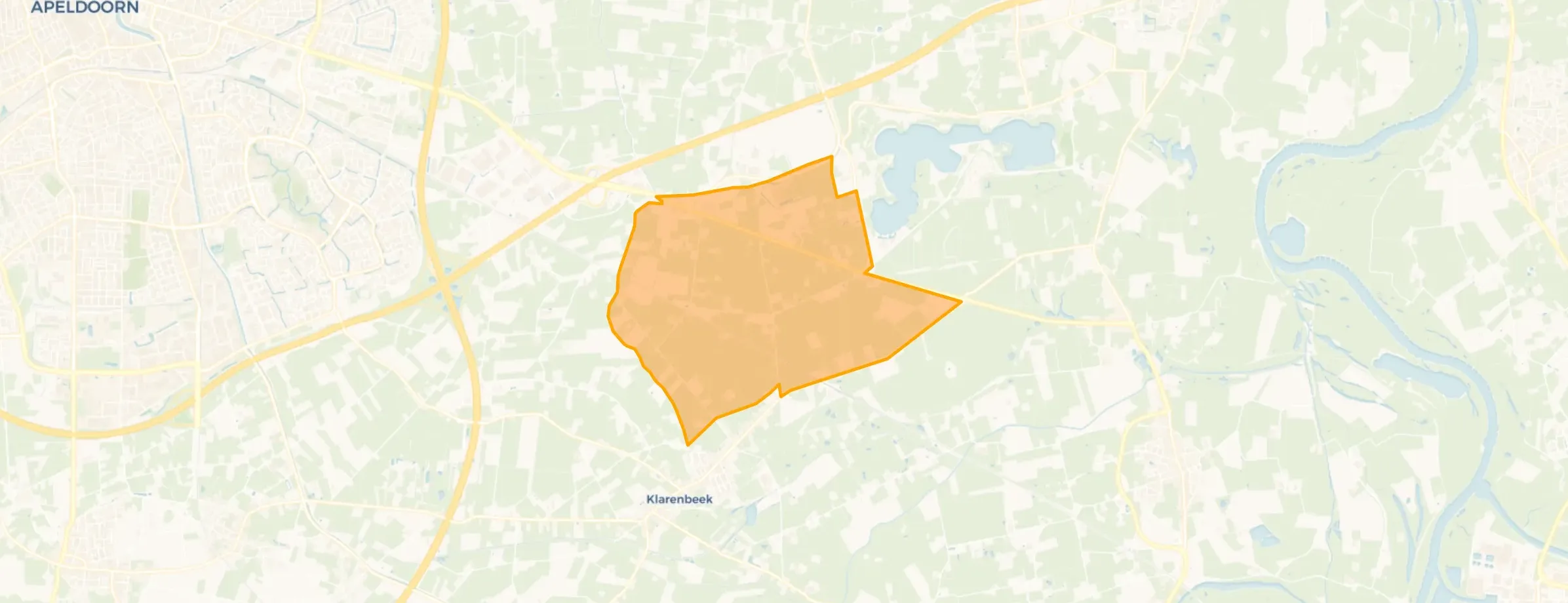 Kaart van Verspreide huizen Klarenbeek-Noord
