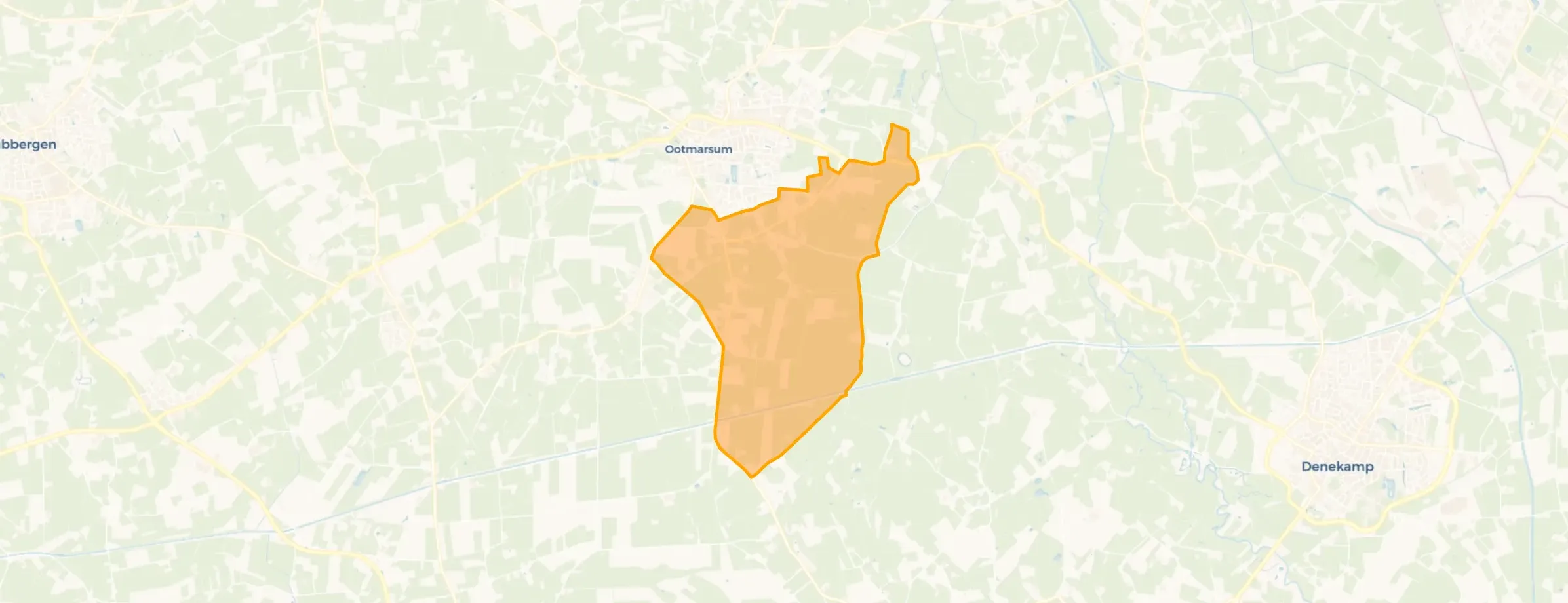 Kaart van Verspreide huizen Klein Agelo