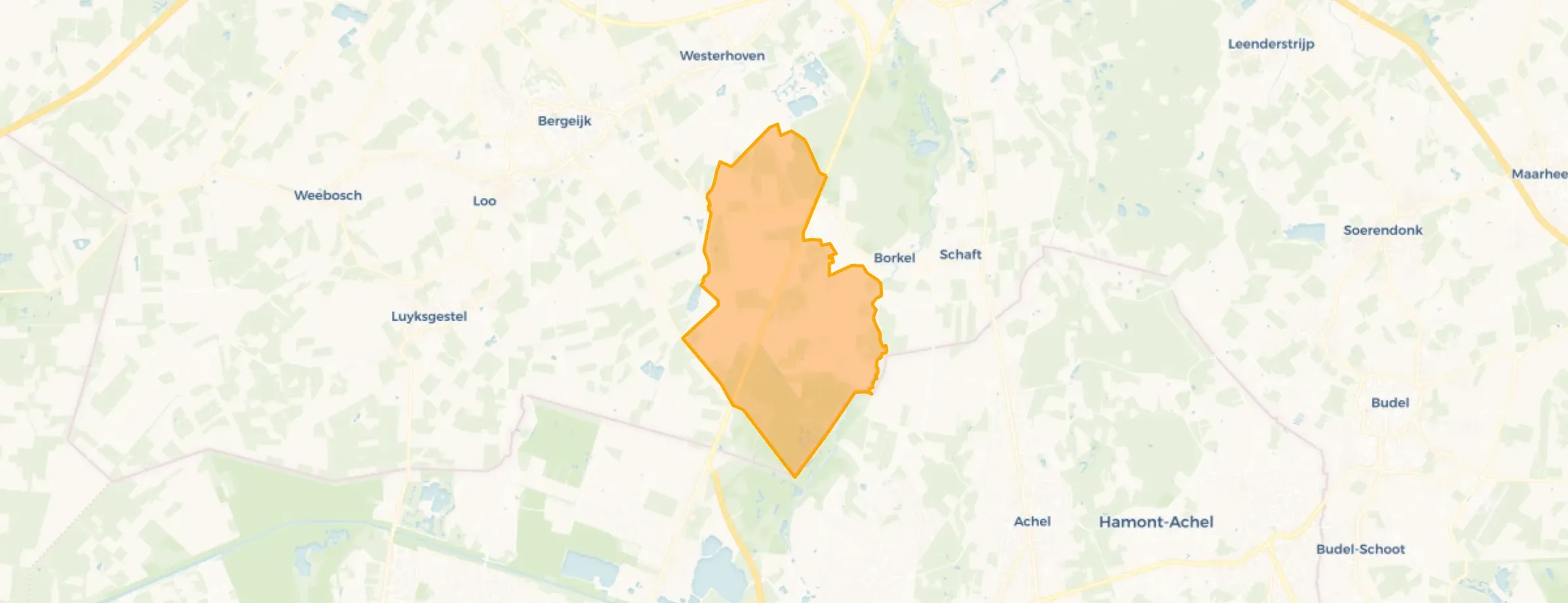 Buurt Verspreide huizen Klein Borkel en Achterste Brug, Valkenswaard